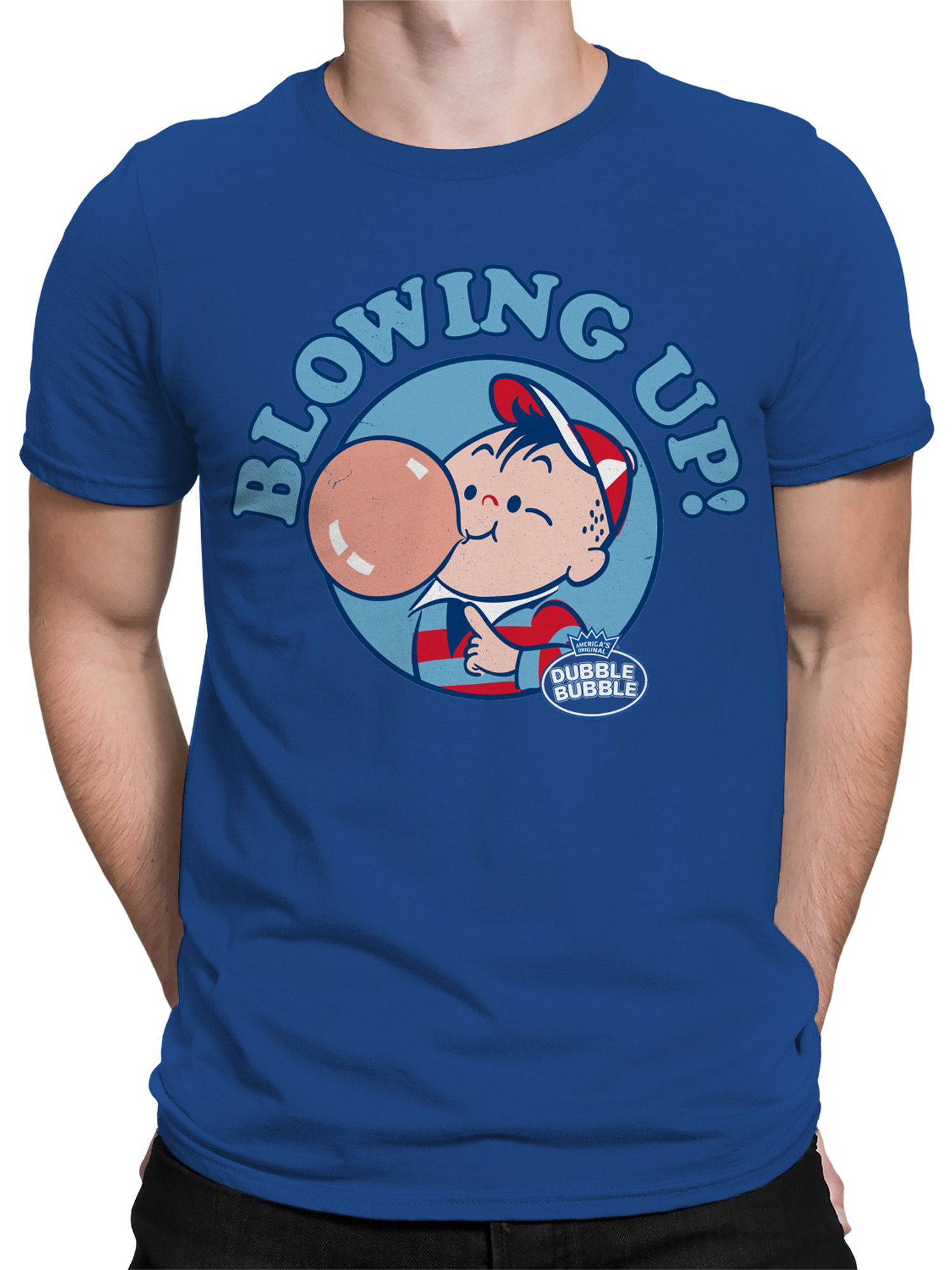 Officially Licensed Dubble Bubble Blowing Up with Men's T-shirt - Picture 14 of 18