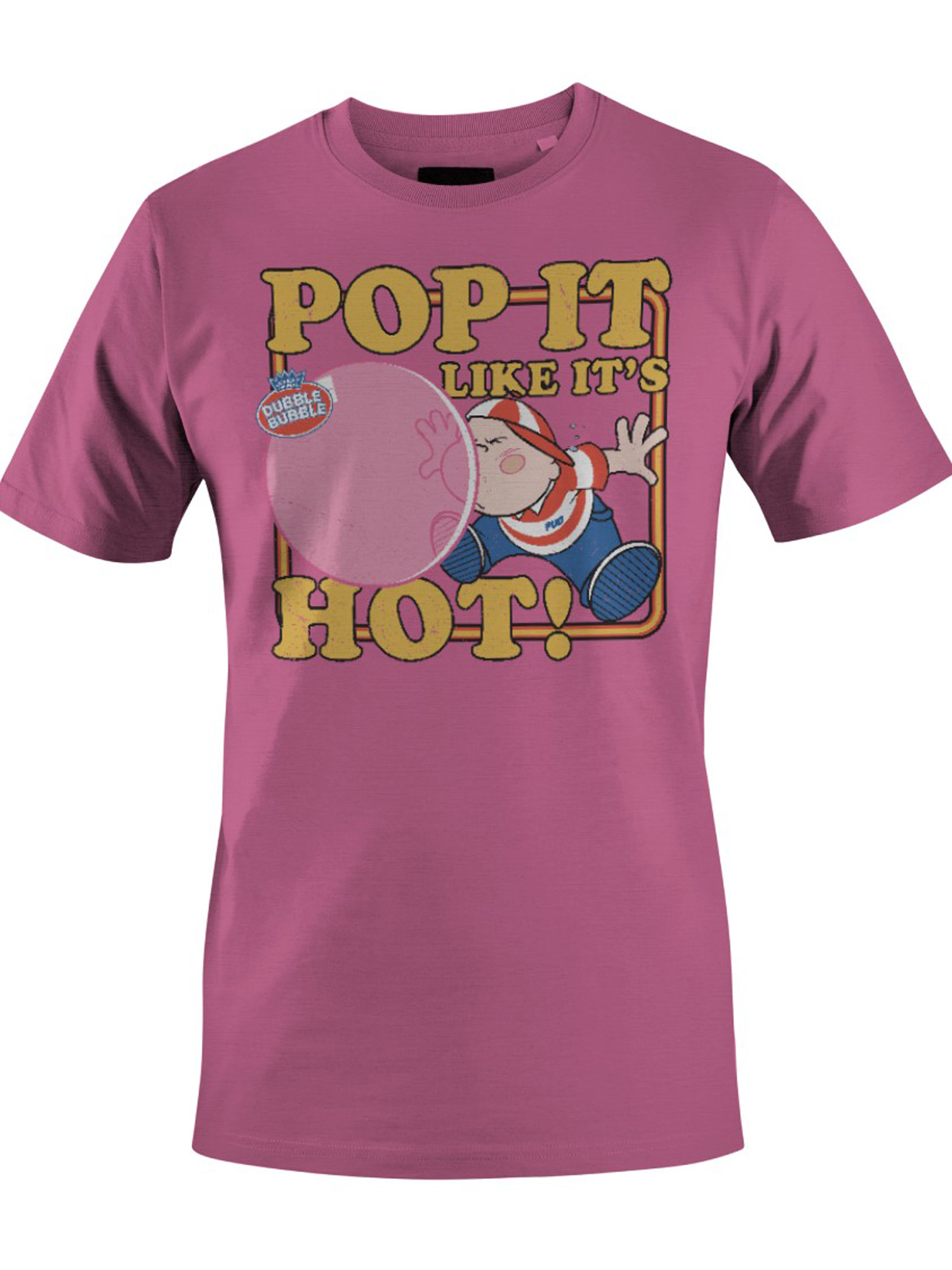 Officially Licensed Dubble Bubble Pop It Like It's Hot Gum Men's T-shirt - Picture 7 of 18