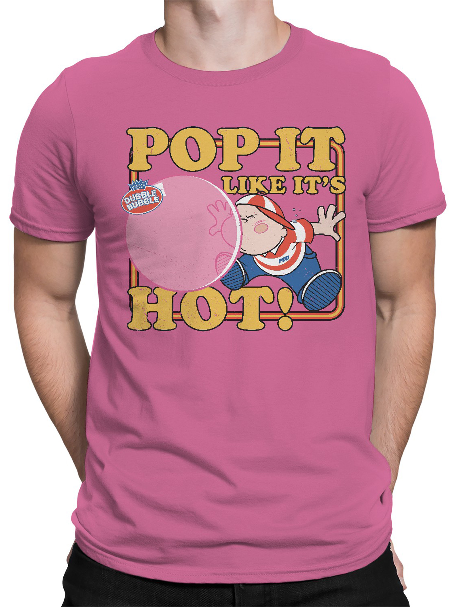 Officially Licensed Dubble Bubble Pop It Like It's Hot Gum Men's T-shirt - Picture 8 of 18