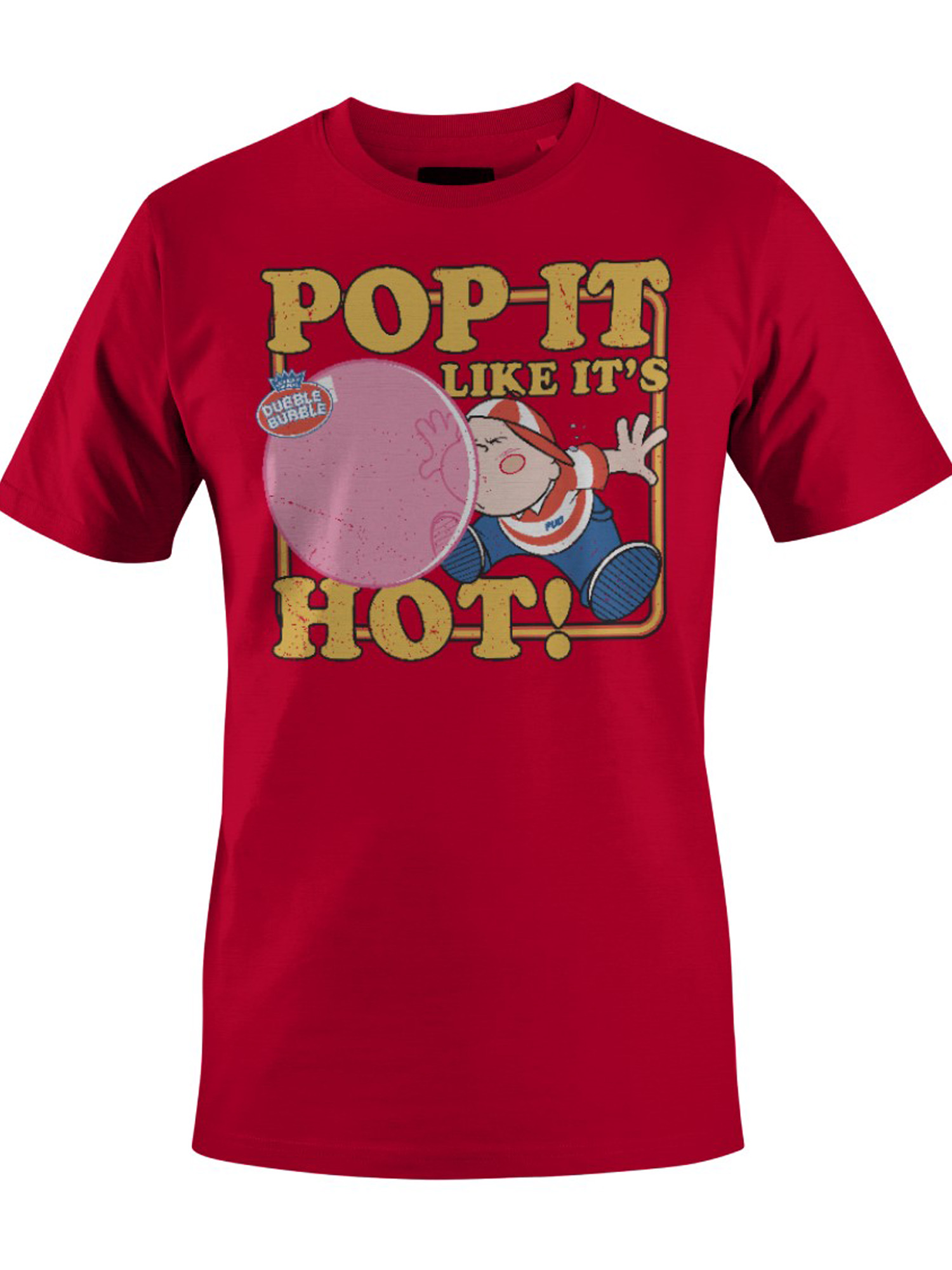 Officially Licensed Dubble Bubble Pop It Like It's Hot Gum Men's T-shirt - Picture 10 of 18