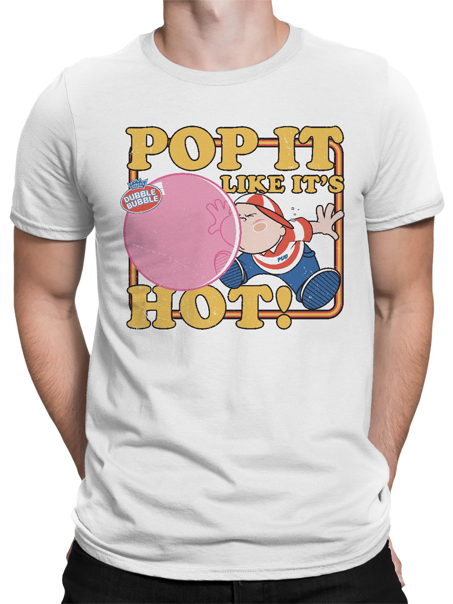 Officially Licensed Dubble Bubble Pop It Like It's Hot Gum Men's T-shirt - Picture 17 of 18