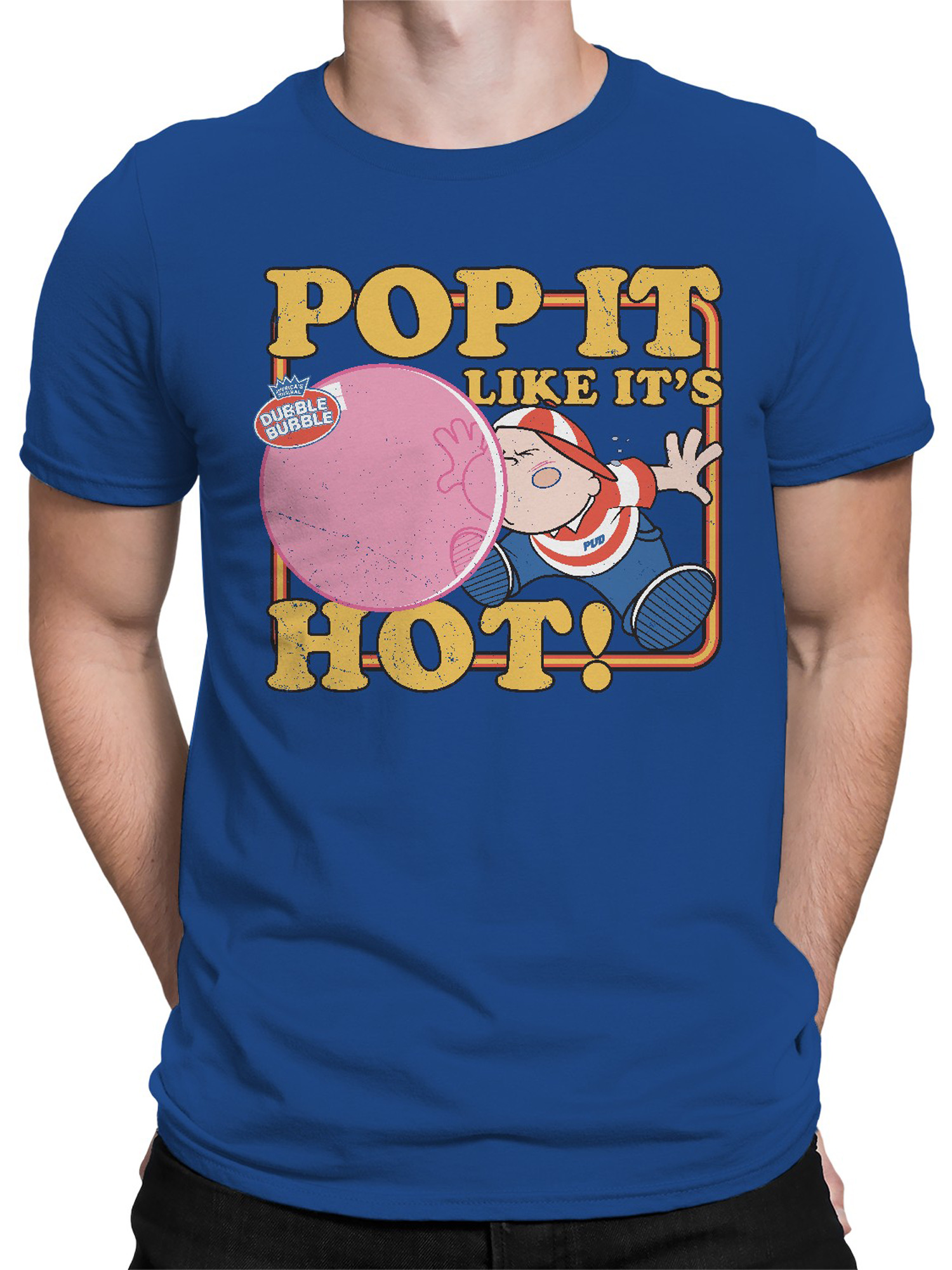 Officially Licensed Dubble Bubble Pop It Like It's Hot Gum Men's T-shirt - Picture 14 of 18