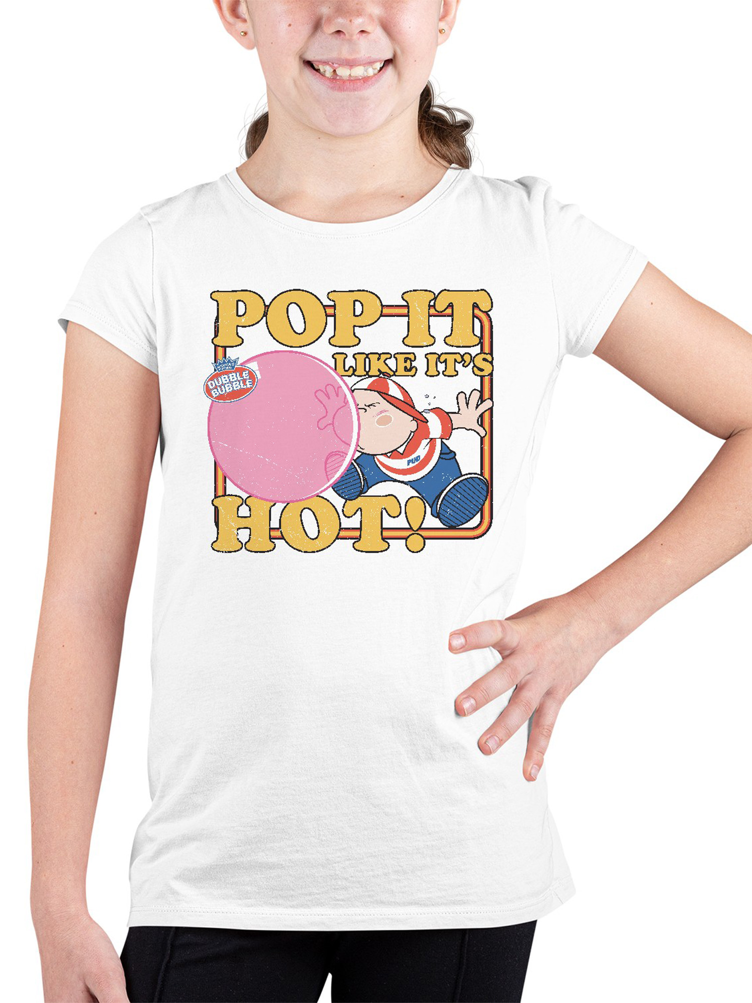 Offiziell lizenziertes Dubble Bubble Pop It Like It's Hot Gum Jugend T-Shirt - Bild 17 von 18