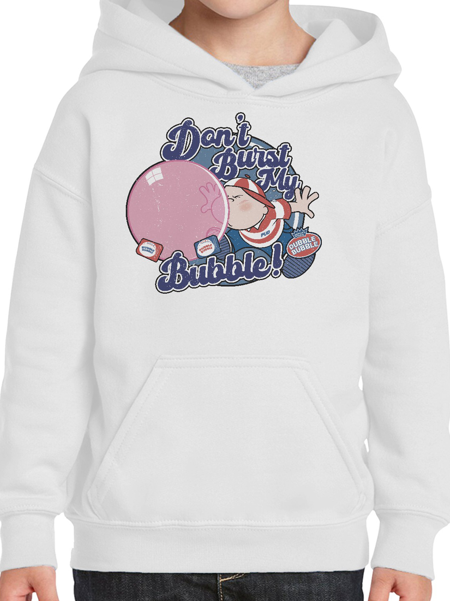 Officially Licensed Dubble Bubble Don't Burst Retro Design Youth's Hoodie - Picture 11 of 12