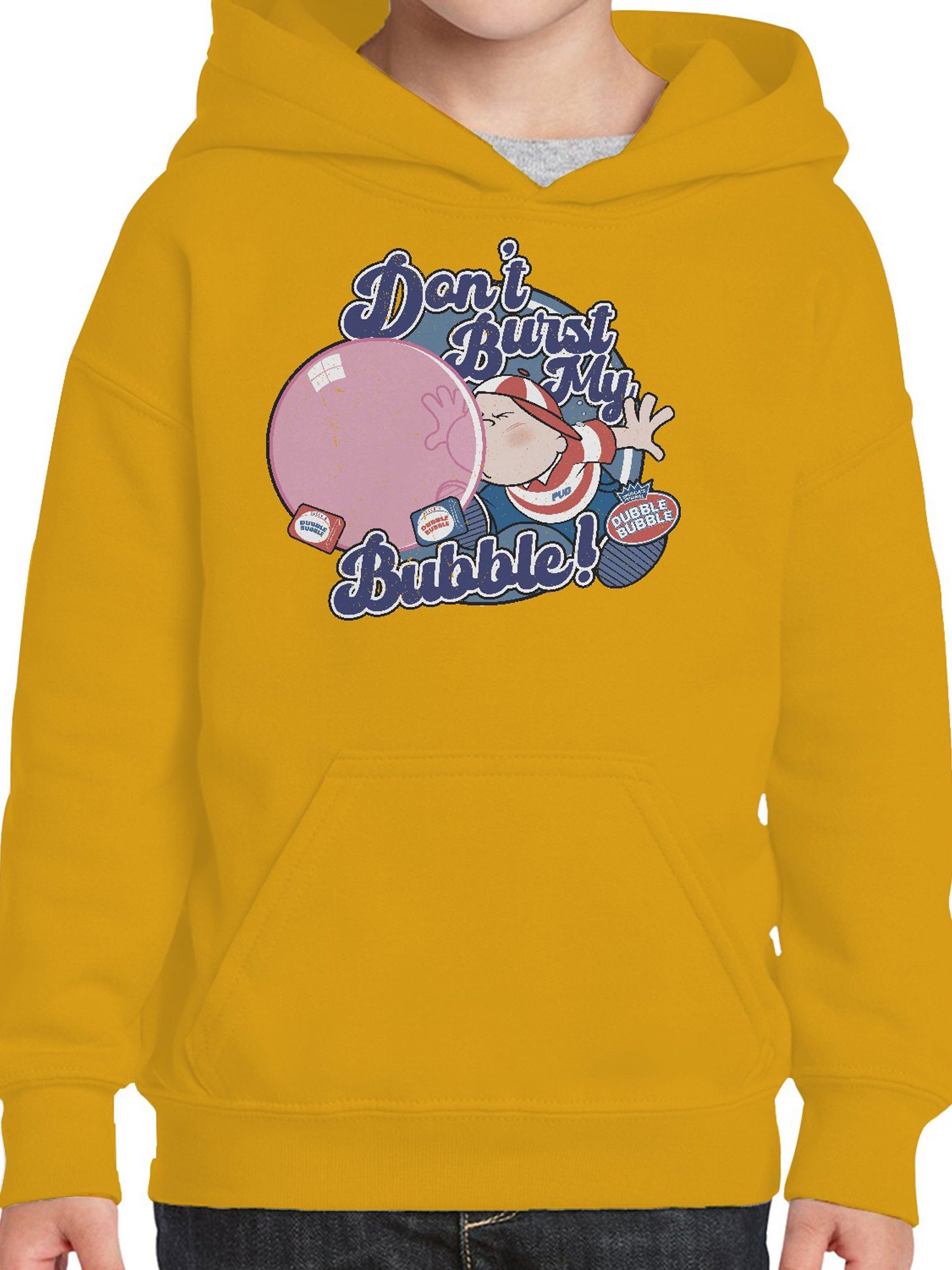 Officially Licensed Dubble Bubble Don't Burst Retro Design Youth's Hoodie - Picture 8 of 12