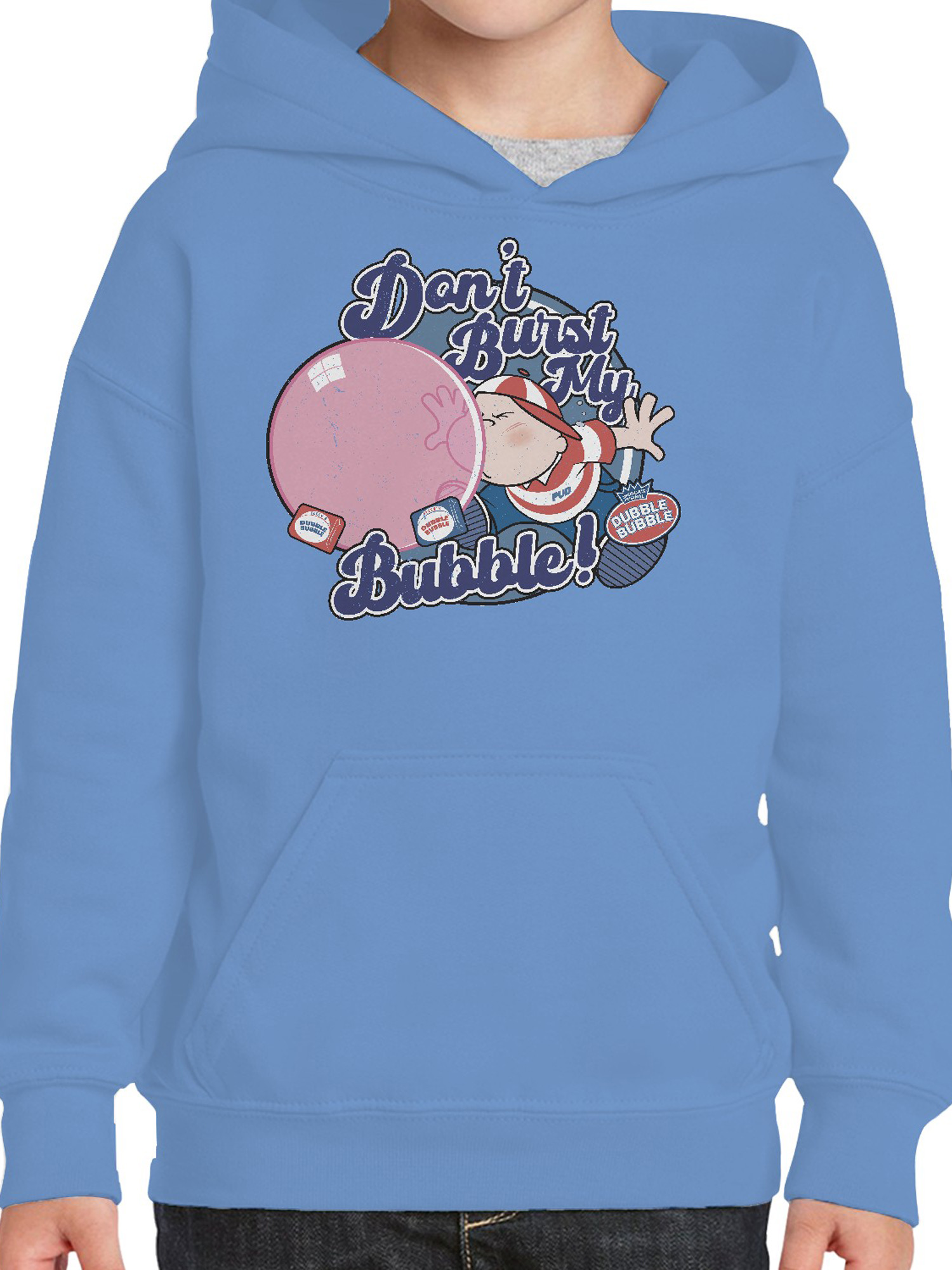 Officially Licensed Dubble Bubble Don't Burst Retro Design Youth's Hoodie - Picture 5 of 12