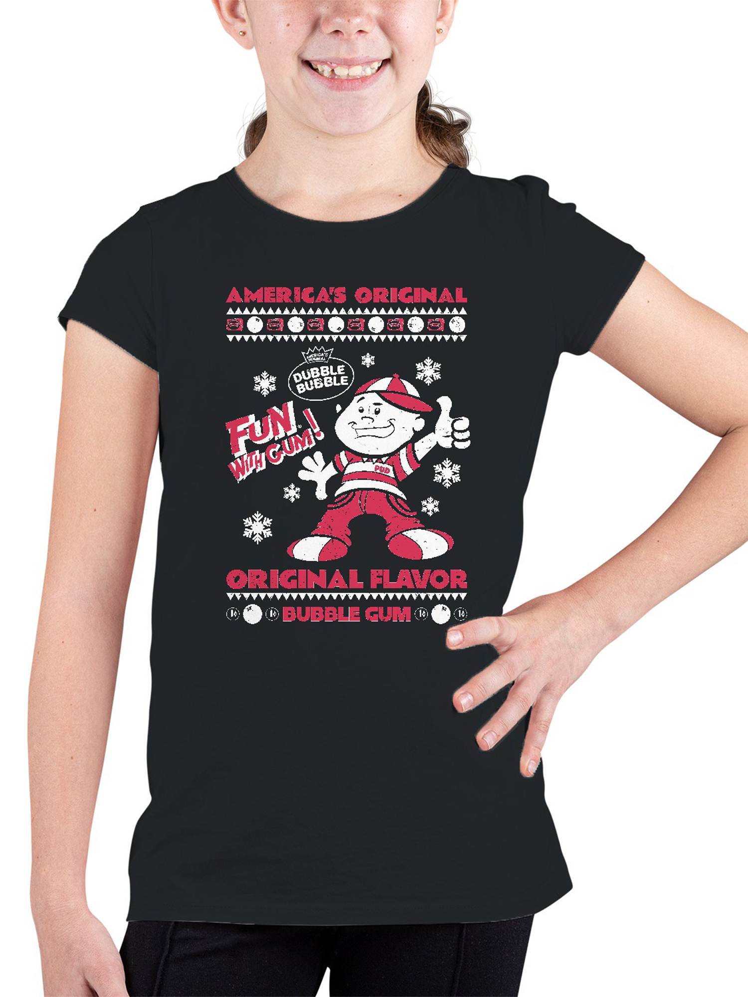 Officially Licensed Dubble Bubble Fun with Gum Poster Youth's T-shirt - Picture 5 of 9