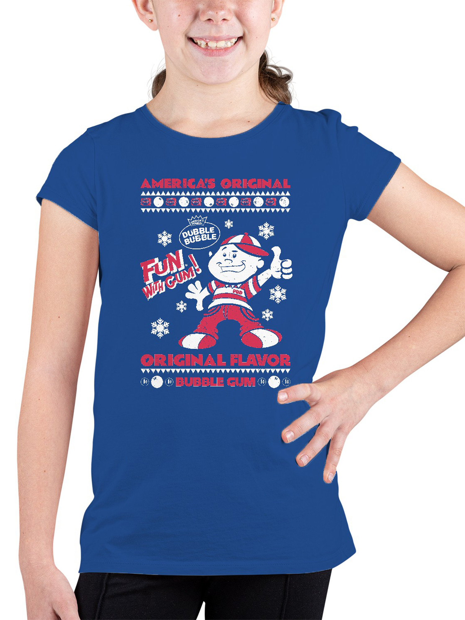 Officially Licensed Dubble Bubble Fun with Gum Poster Youth's T-shirt - Picture 8 of 9