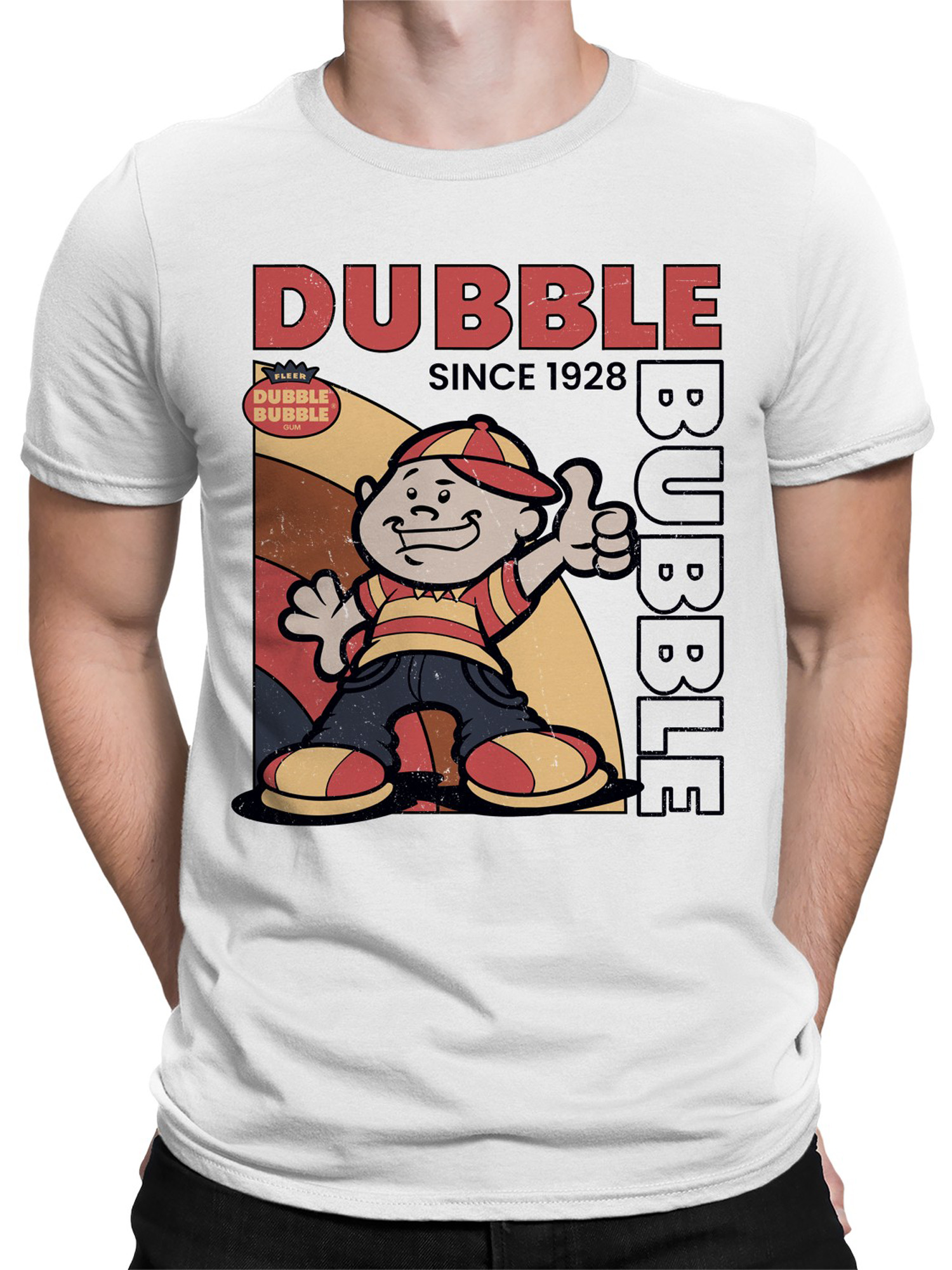 Offiziell lizenziertes Dubble Bubble Dubble Vintage Poster Herren T-Shirt - Bild 14 von 15