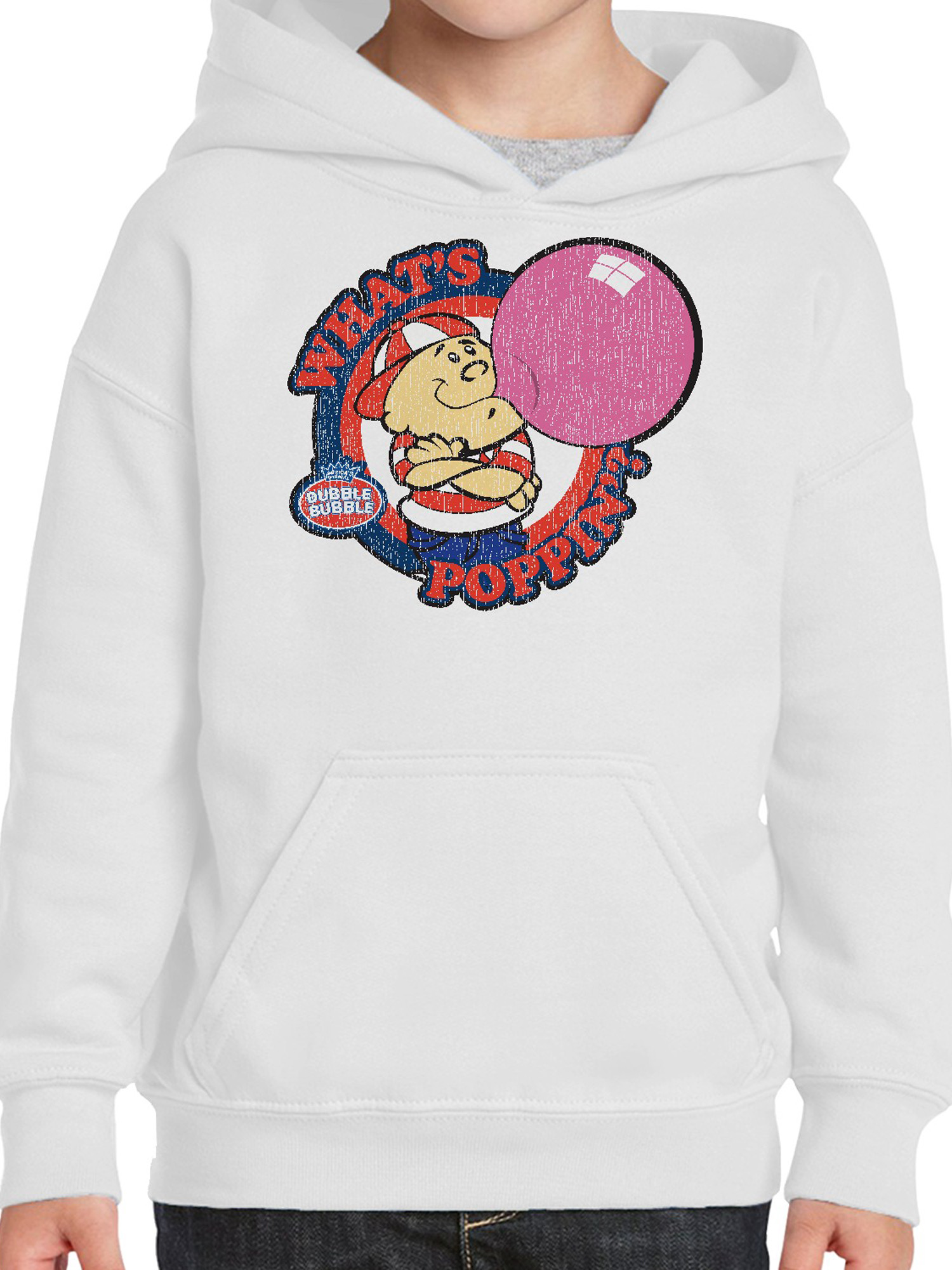 Officially Licensed Dubble Bubble What's Poppin' Gum Cartoon Youth's Hoodie - Picture 14 of 15