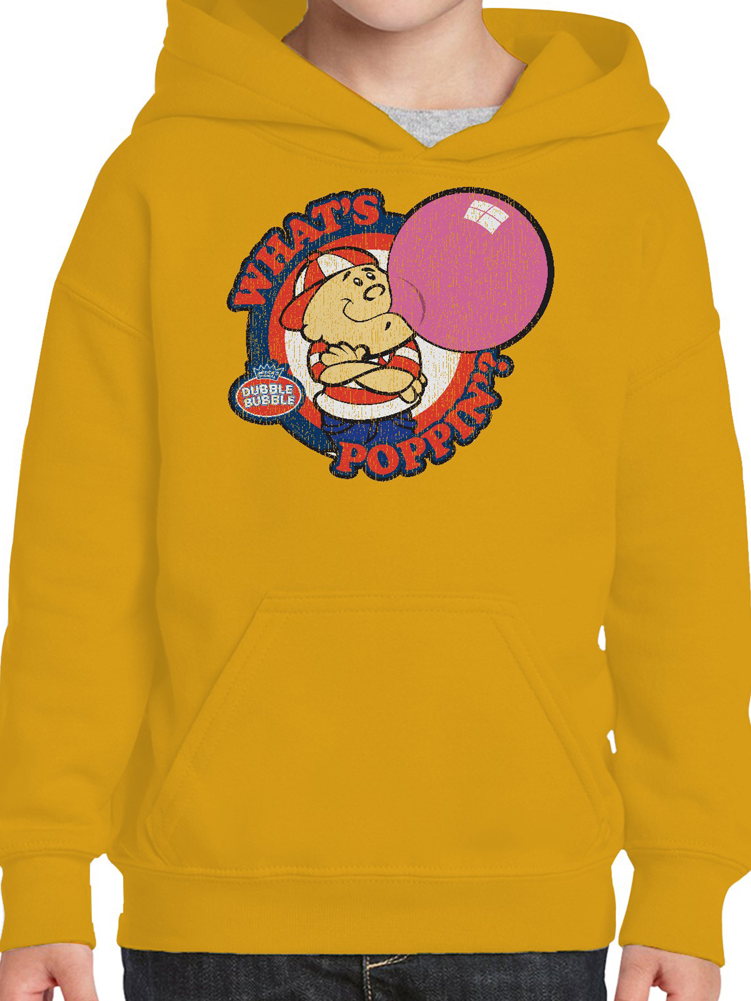 Officially Licensed Dubble Bubble What's Poppin' Gum Cartoon Youth's Hoodie - Picture 11 of 15
