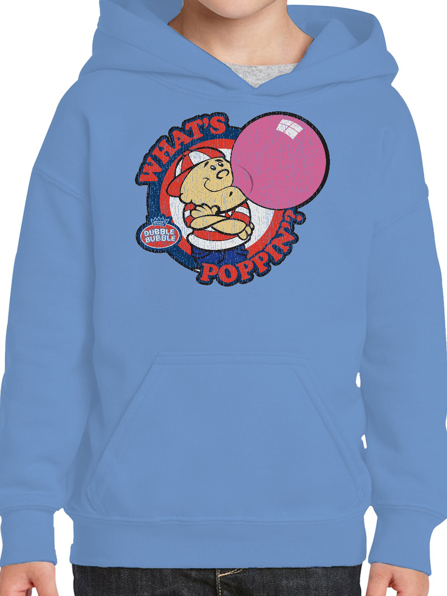 Officially Licensed Dubble Bubble What's Poppin' Gum Cartoon Youth's Hoodie - Picture 8 of 15