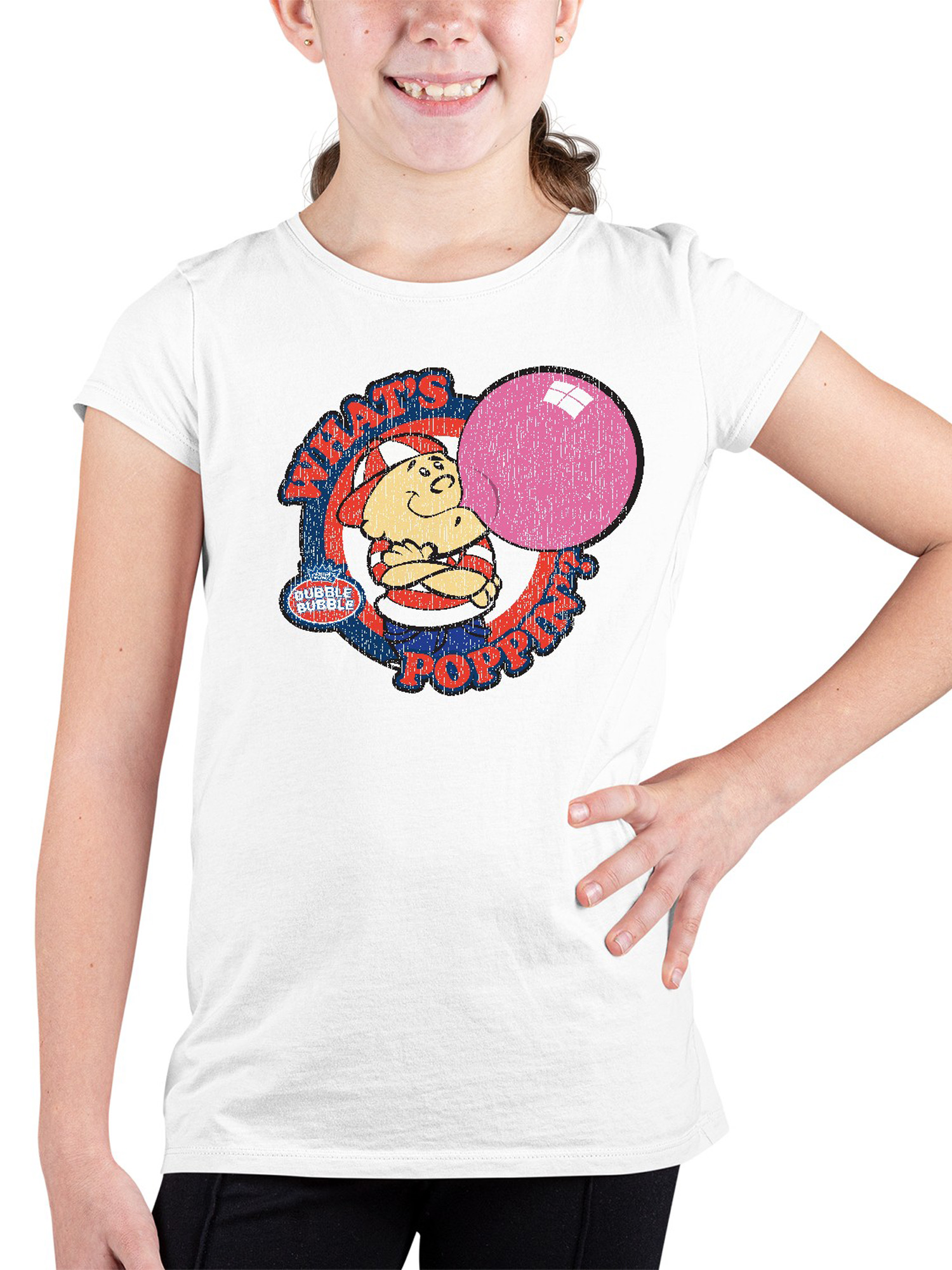 Officially Licensed Dubble Bubble What's Poppin' Vintage Gum Youth's T-shirt - Picture 17 of 18