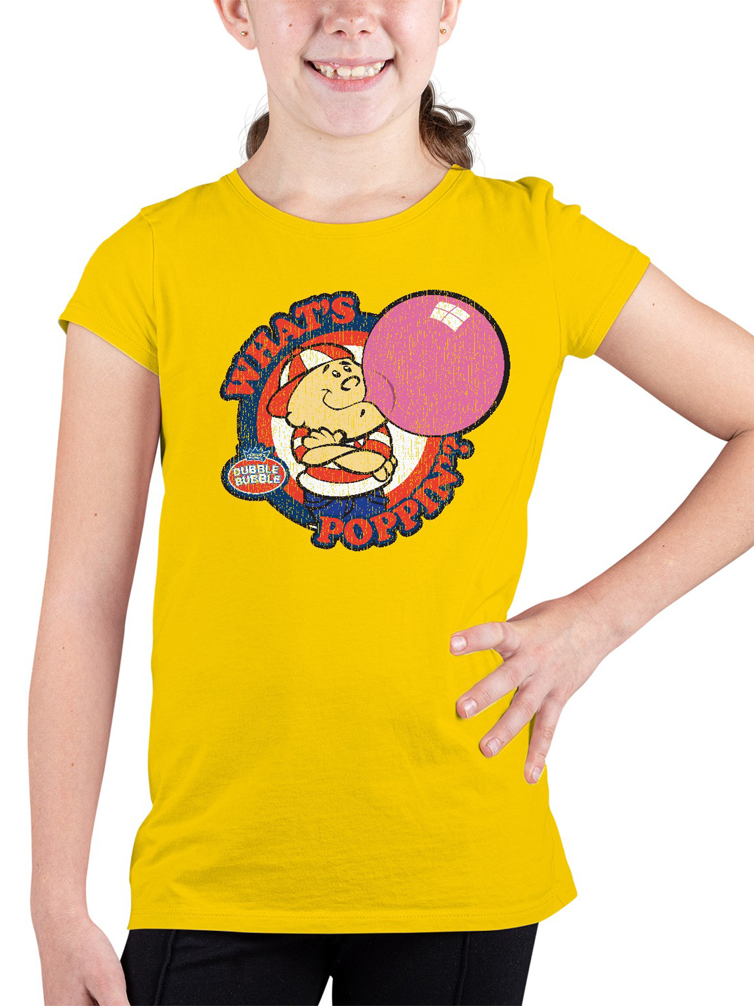 Officially Licensed Dubble Bubble What's Poppin' Vintage Gum Youth's T-shirt - Picture 8 of 18