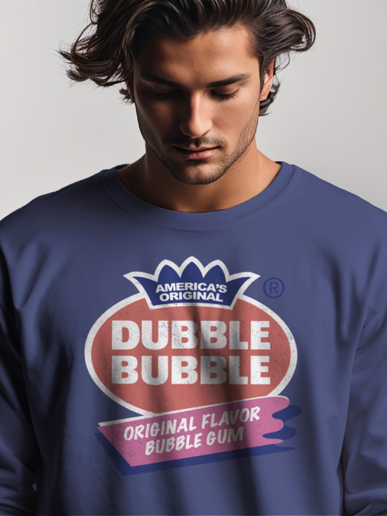 Sudadera para hombre con licencia oficial Dobble Bubble logotipo sabor original - Imagen 8 de 15