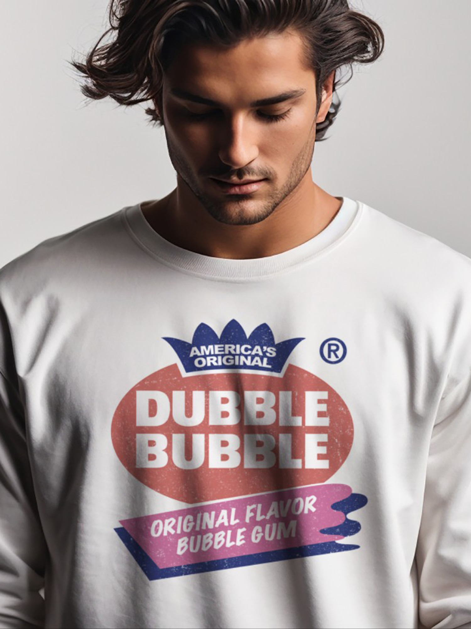 Sudadera para hombre con licencia oficial Dobble Bubble logotipo sabor original - Imagen 14 de 15