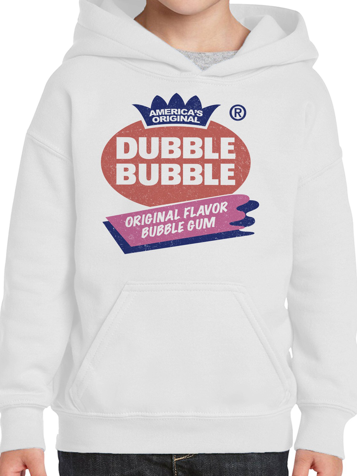 Officially Licensed Dubble Bubble Original Flavor Logo Youth's Hoodie - Picture 14 of 15