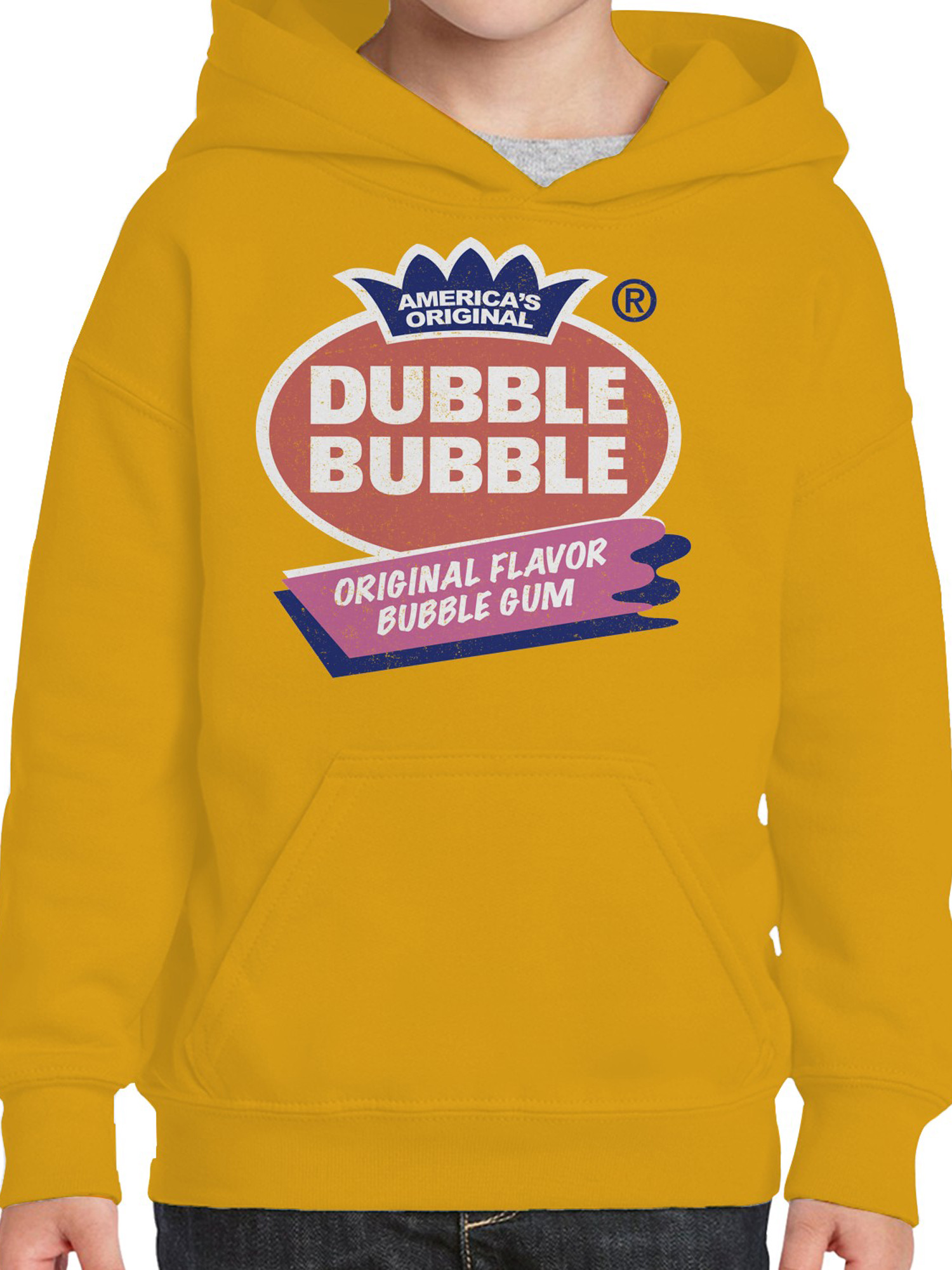 Officially Licensed Dubble Bubble Original Flavor Logo Youth's Hoodie - Picture 11 of 15
