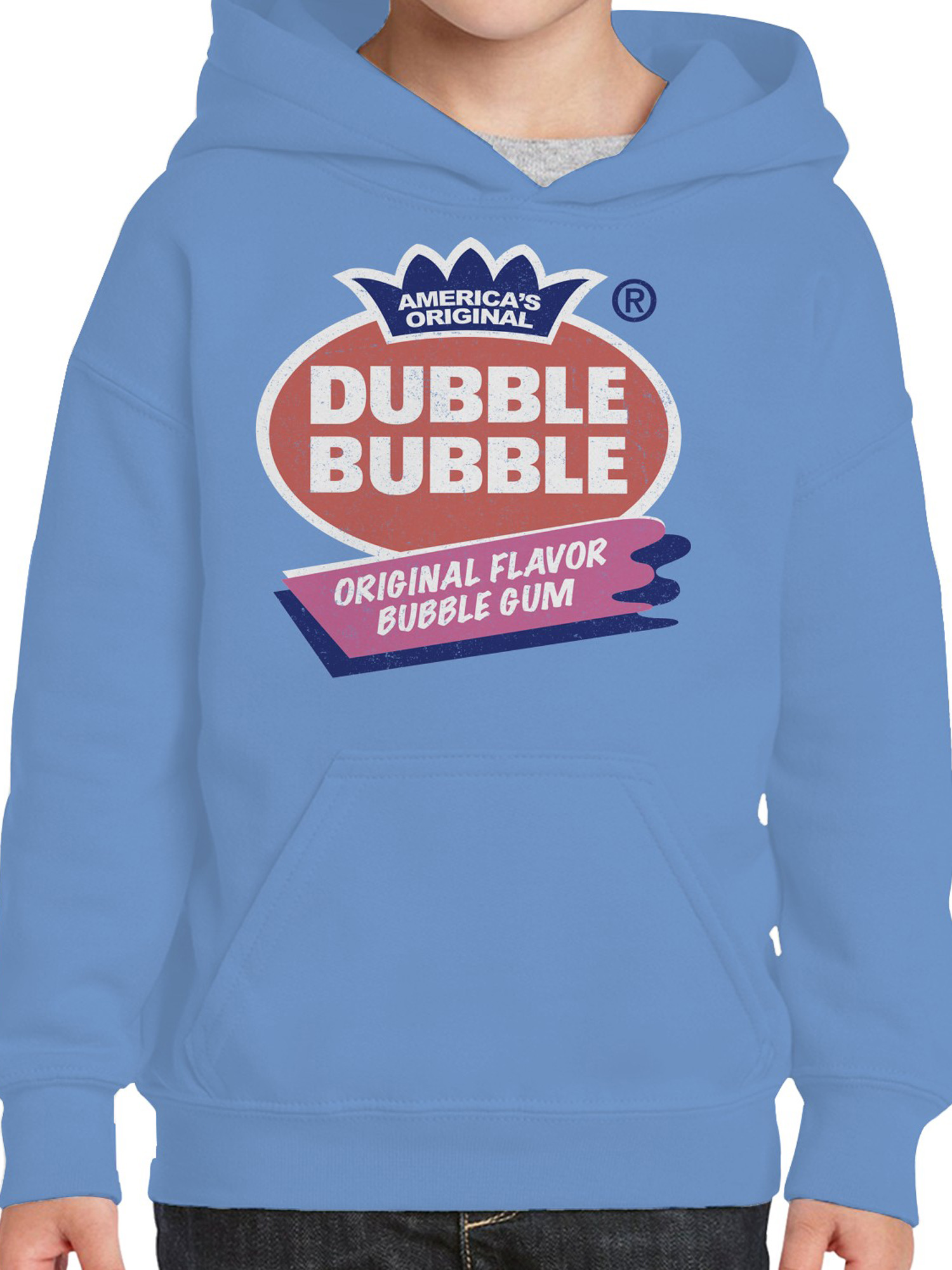 Officially Licensed Dubble Bubble Original Flavor Logo Youth's Hoodie - Picture 8 of 15