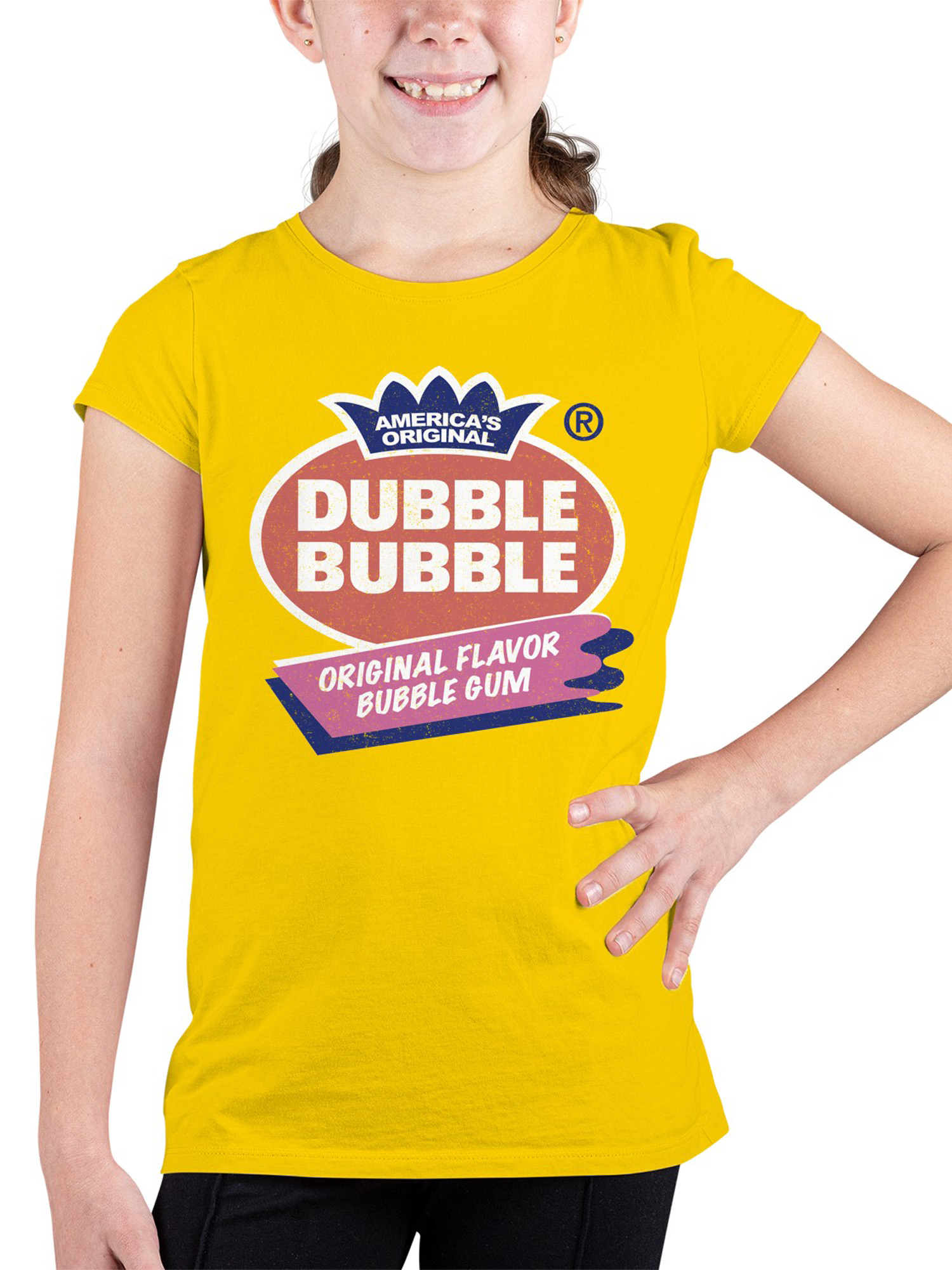 Officially Licensed Dubble Bubble Original Flavor Logo Youth's T-shirt - Picture 8 of 15