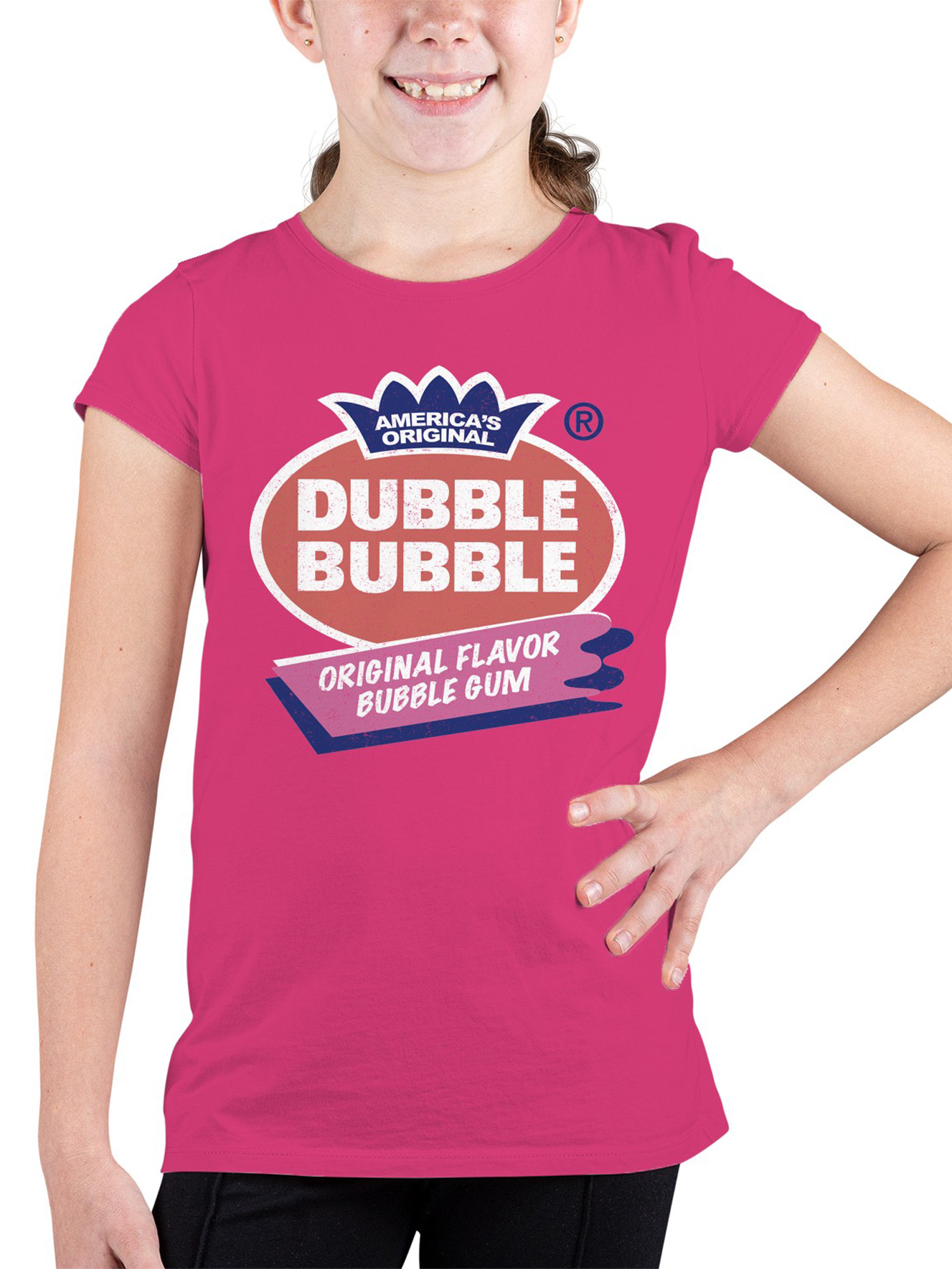 Officially Licensed Dubble Bubble Original Flavor Logo Youth's T-shirt - Picture 11 of 15