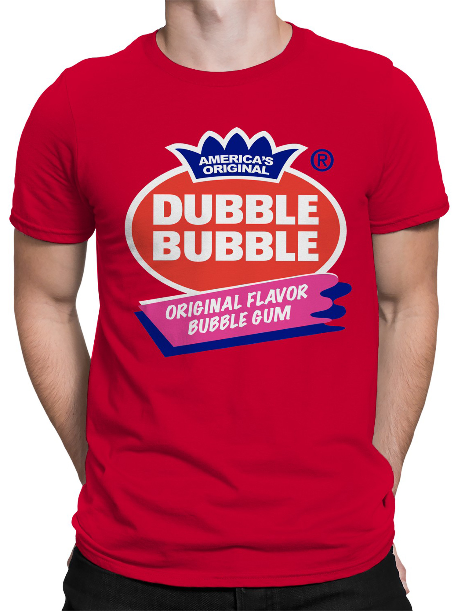 Officially Licensed Dubble Bubble Original Flavor Logo Men's T-shirt - Picture 11 of 18