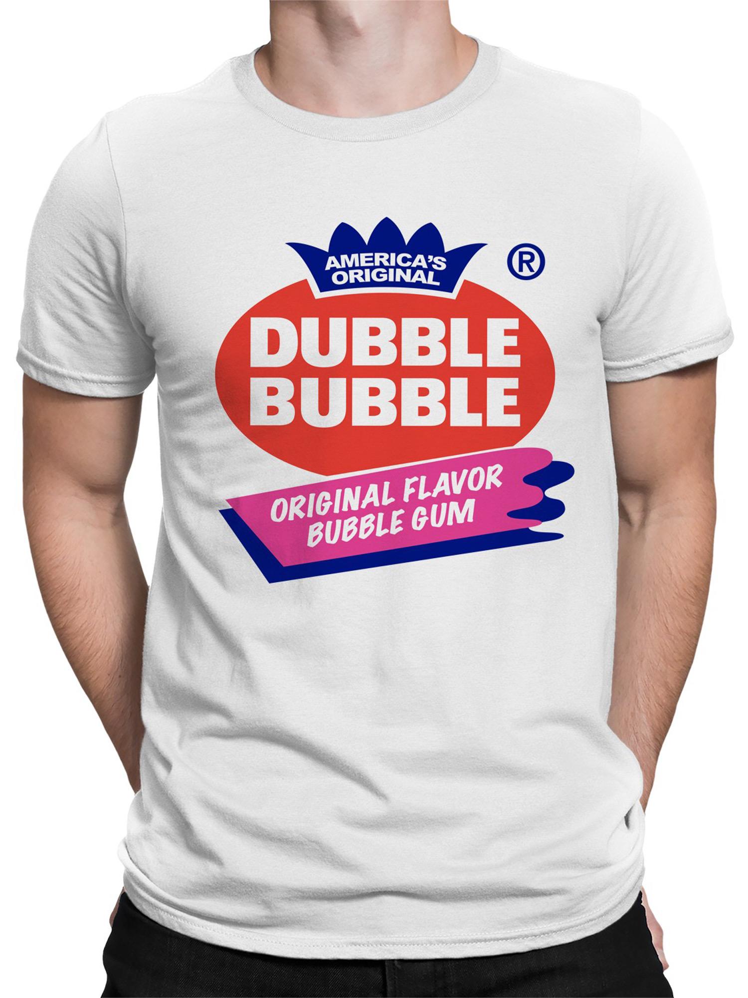Officially Licensed Dubble Bubble Original Flavor Logo Men's T-shirt - Picture 17 of 18