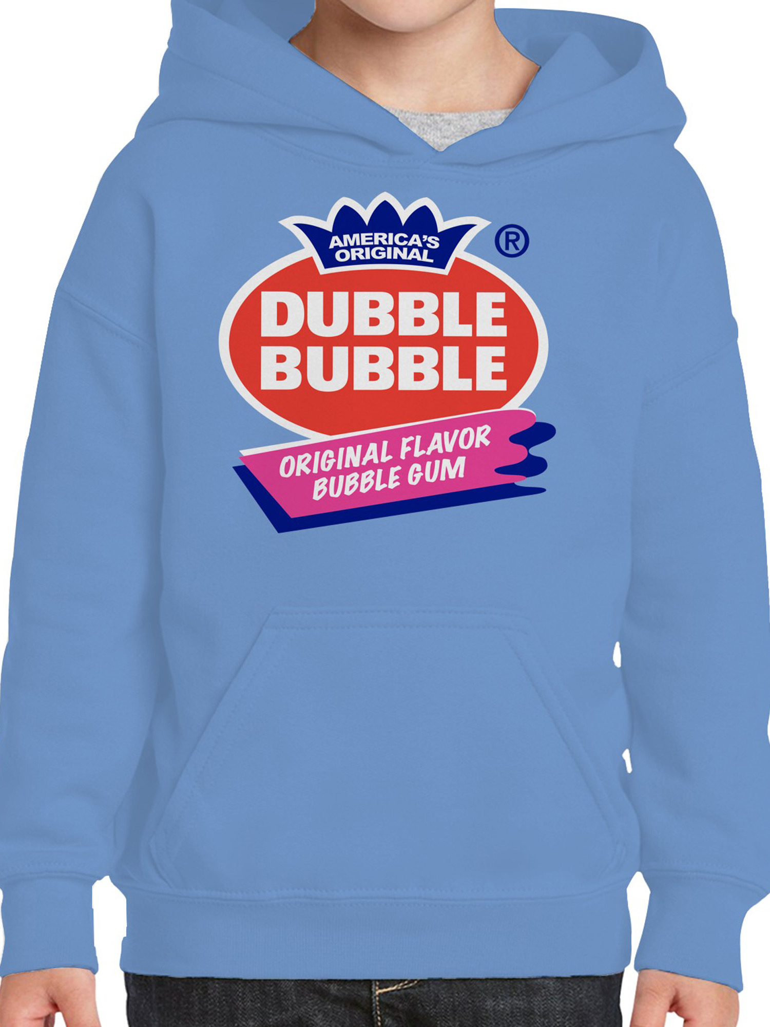 Offiziell lizenzierter Dubble Bubble Original Geschmack Kaugummi Logo Jugend Hoodie - Bild 8 von 15