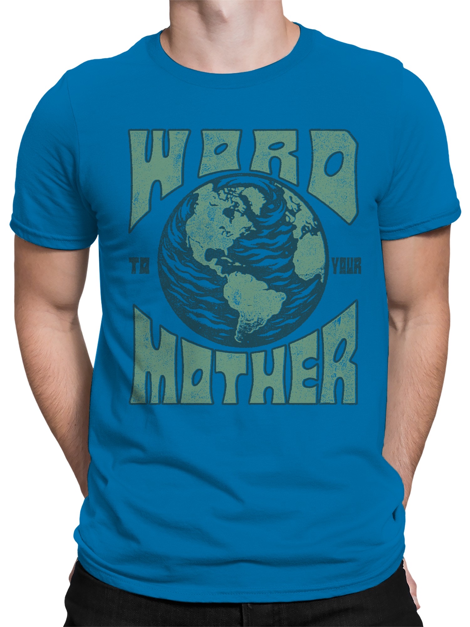 Planet Earth Awareness Typography Design Men's T-shirt - Picture 11 of 15
