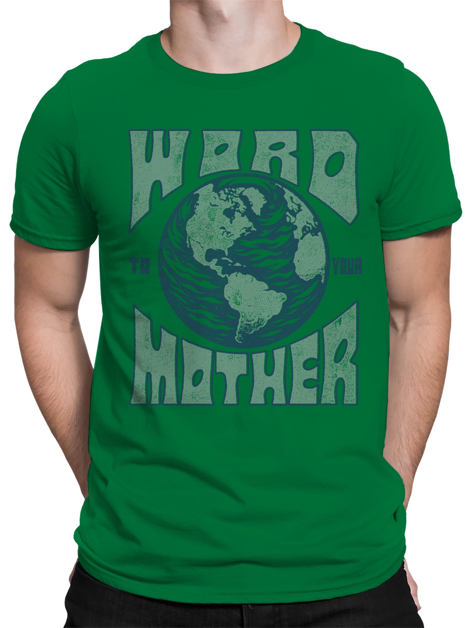 Planet Earth Awareness Typography Design Men's T-shirt - Picture 14 of 15