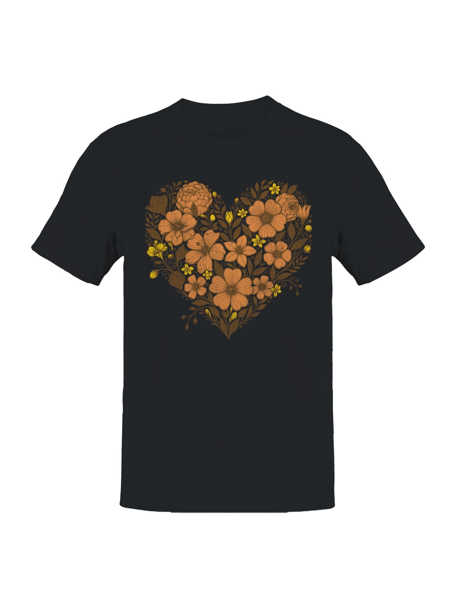 Planet - Camiseta para mujer con diseño de corazón floral - Imagen 4 de 15