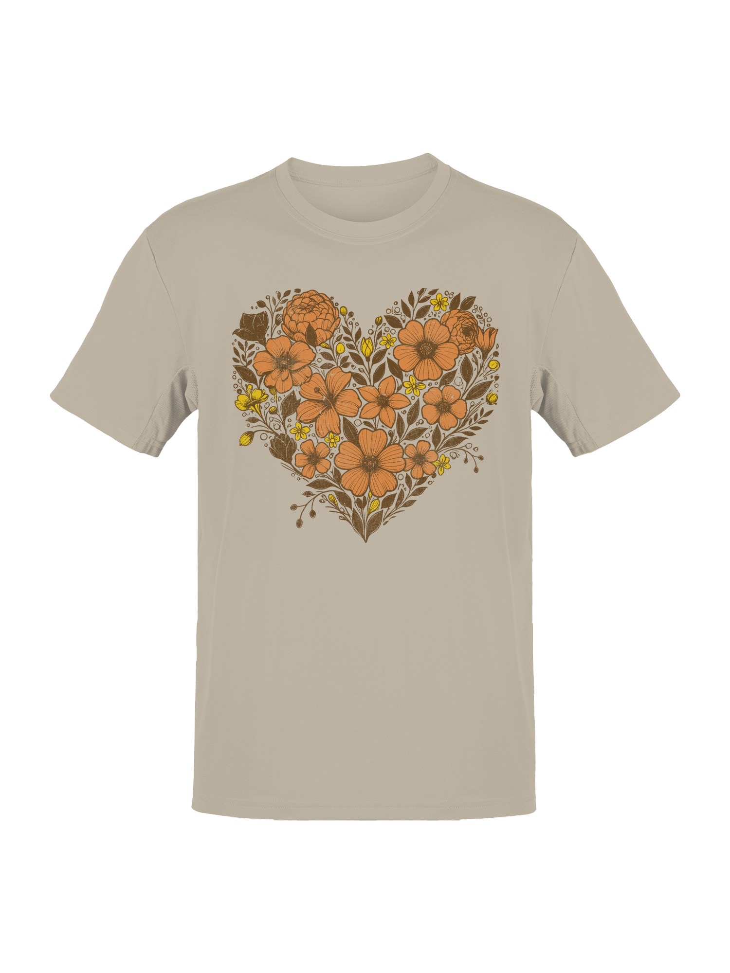 Planet - Camiseta para mujer con diseño de corazón floral - Imagen 7 de 15