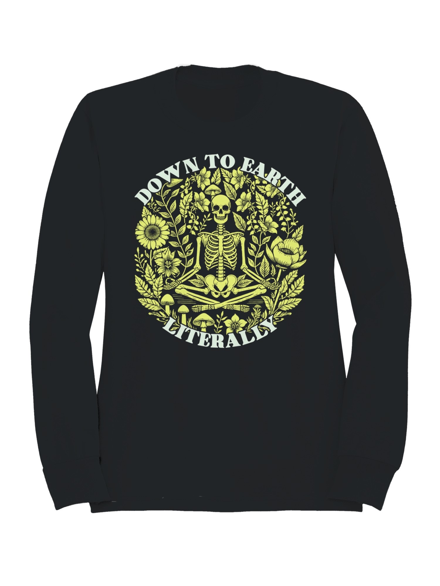 Sudadera para hombre Down to Earth Literally Skeleton Art - Imagen 4 de 12
