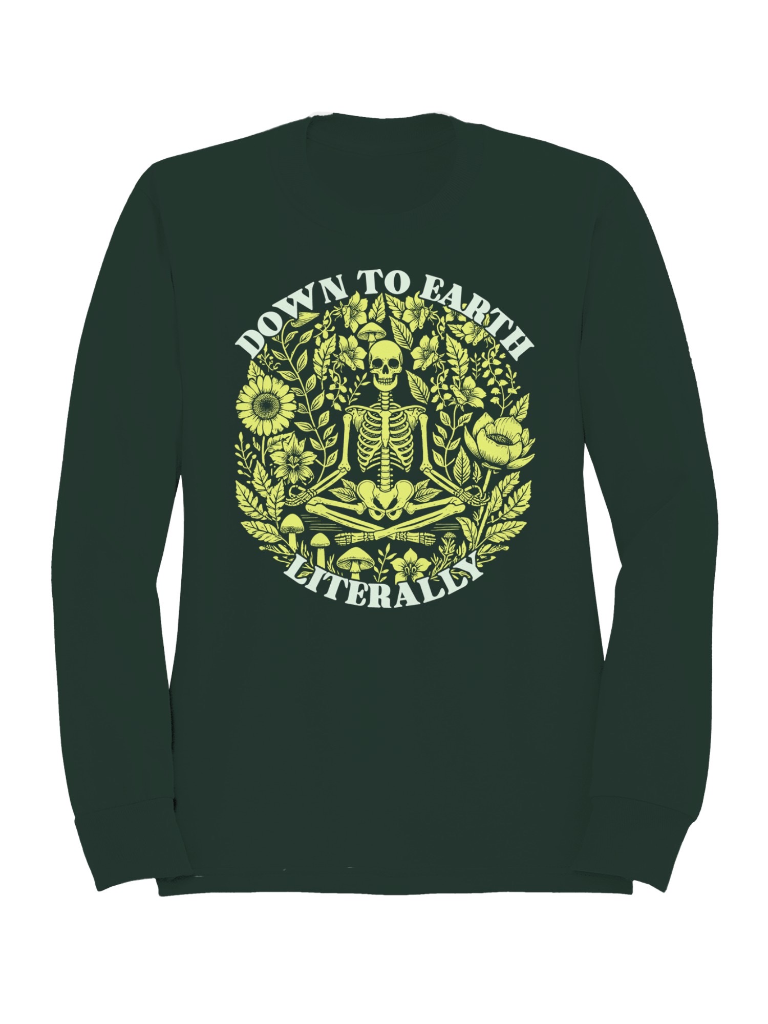 Sudadera para hombre Down to Earth Literally Skeleton Art - Imagen 7 de 12