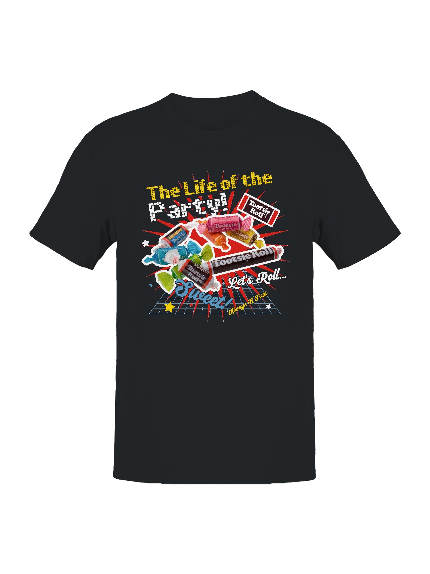 Offiziell lizenziertes Tootsie Roll Sweet Party Vibes Herren T-Shirt - Bild 4 von 15