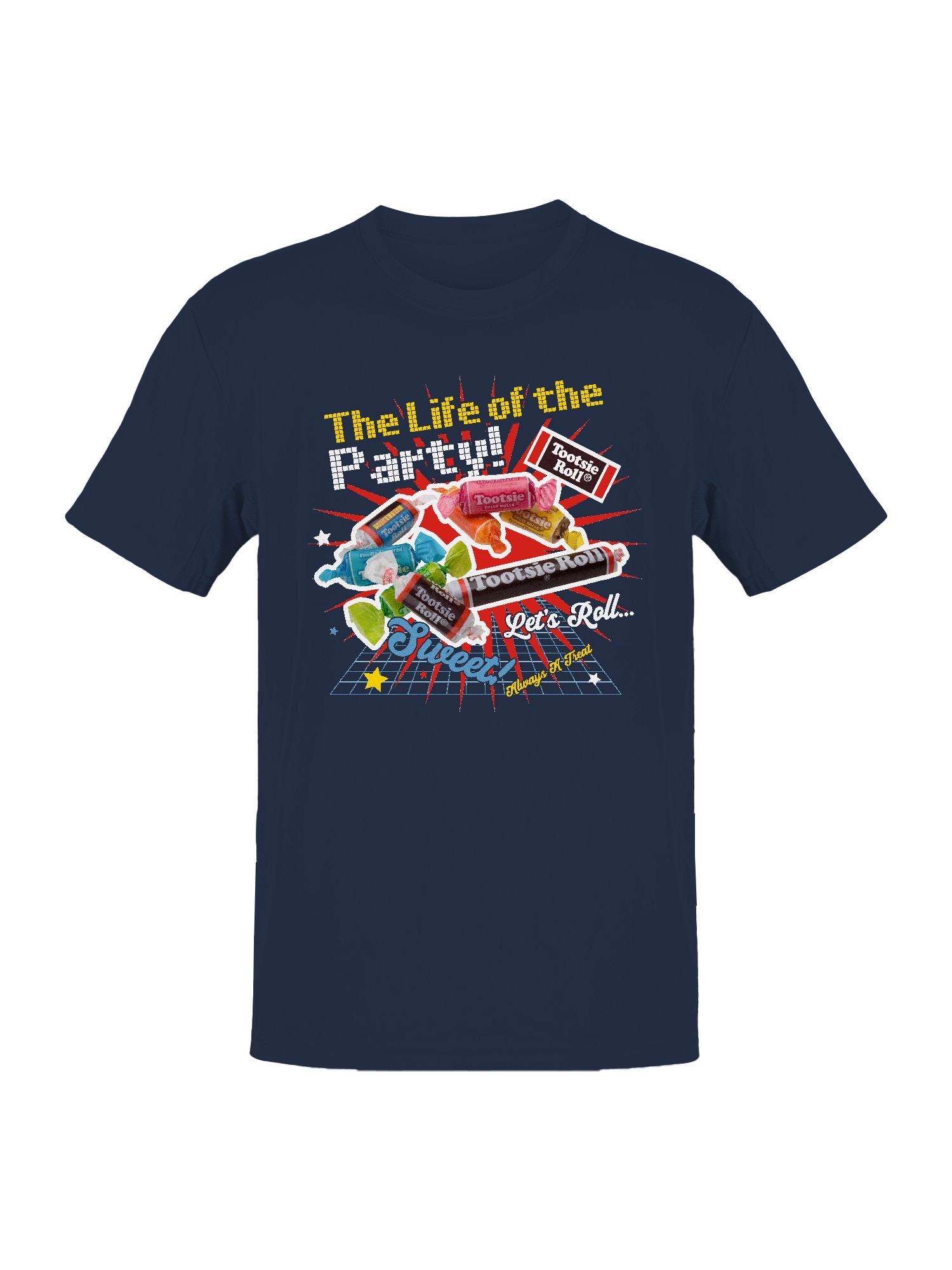 Offiziell lizenziertes Tootsie Roll Sweet Party Vibes Herren T-Shirt - Bild 10 von 15