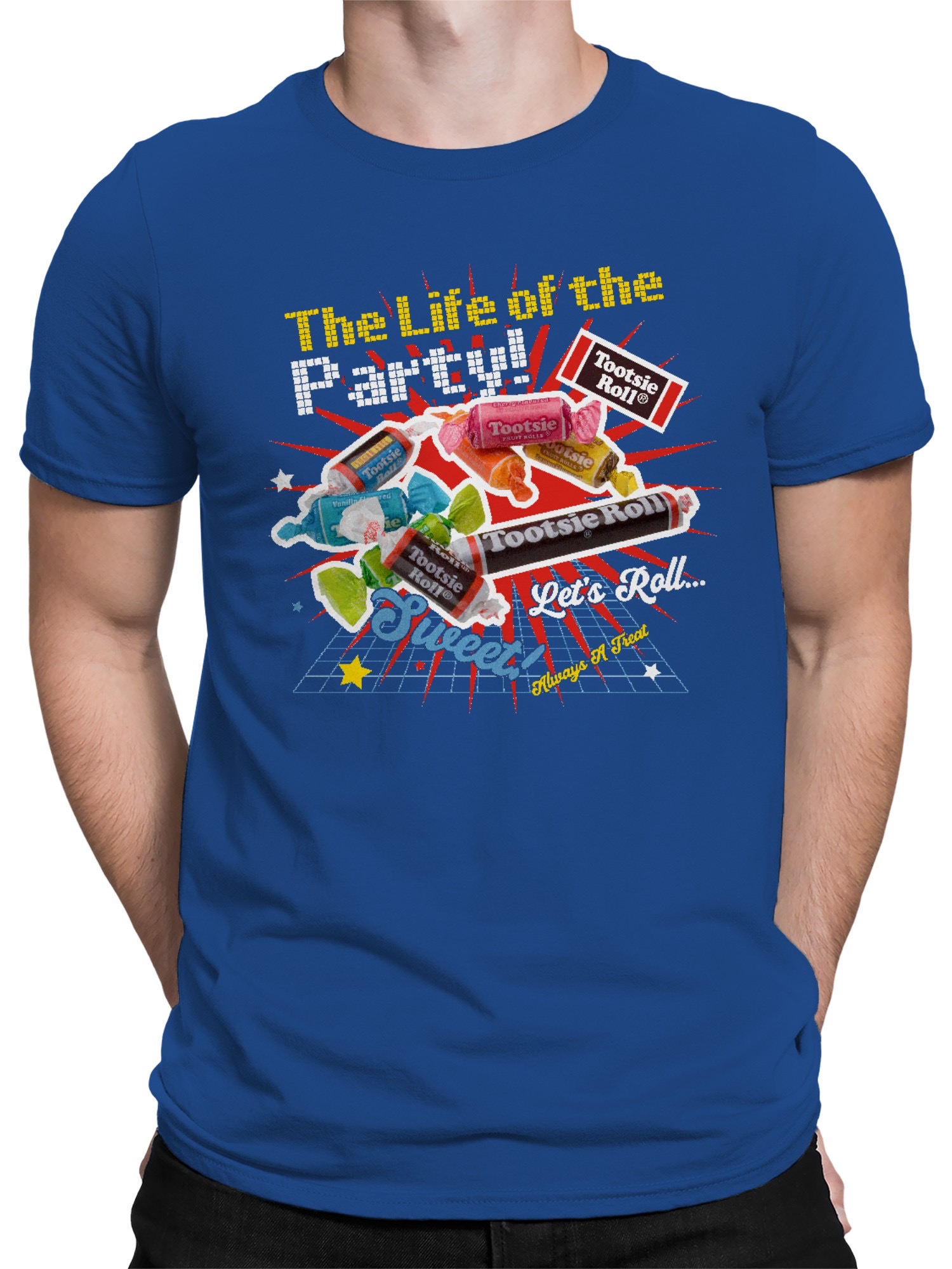 Offiziell lizenziertes Tootsie Roll Sweet Party Vibes Herren T-Shirt - Bild 14 von 15