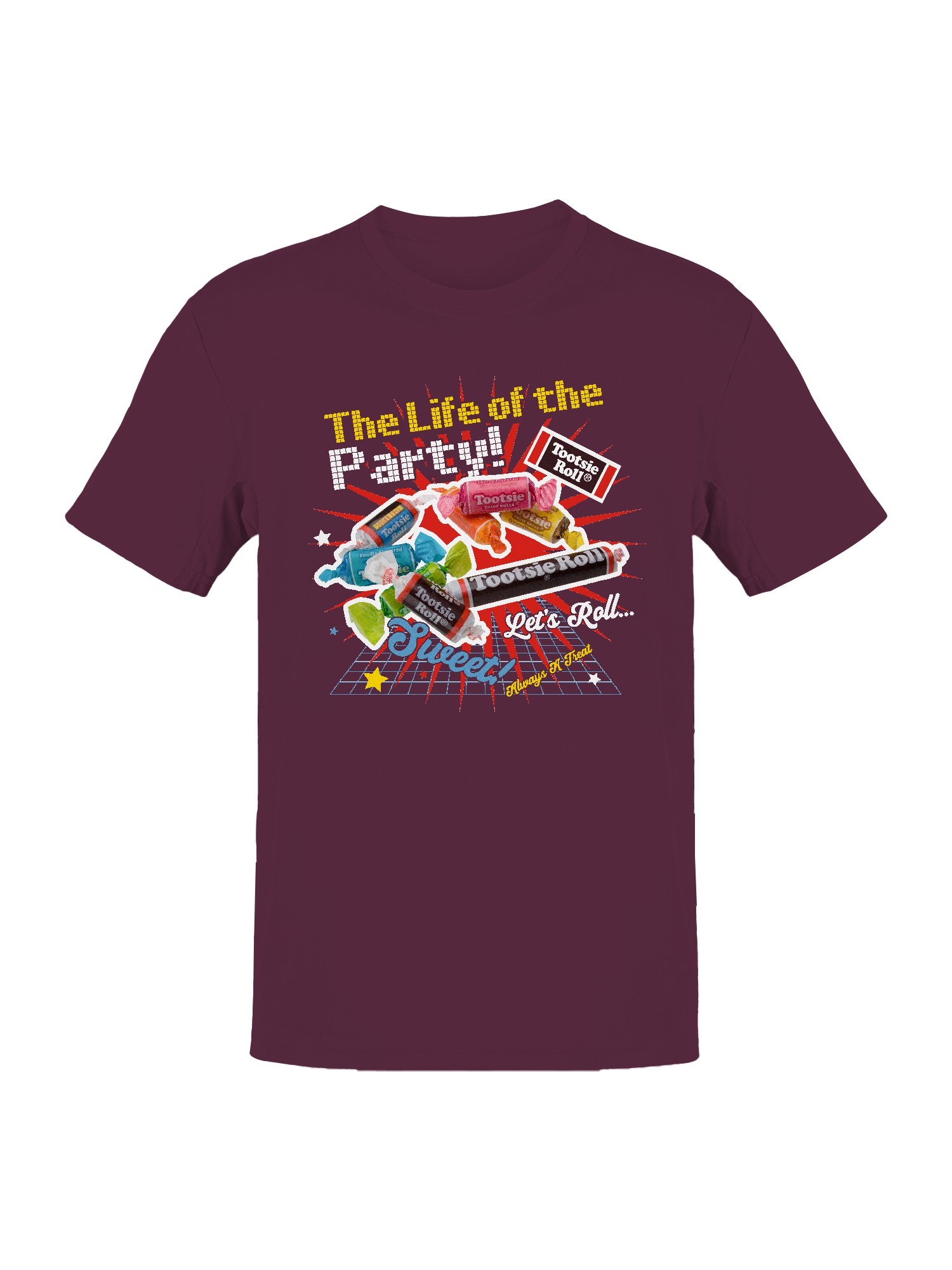 Offiziell lizenziertes Tootsie Roll Sweet Party Vibes Herren T-Shirt - Bild 7 von 15