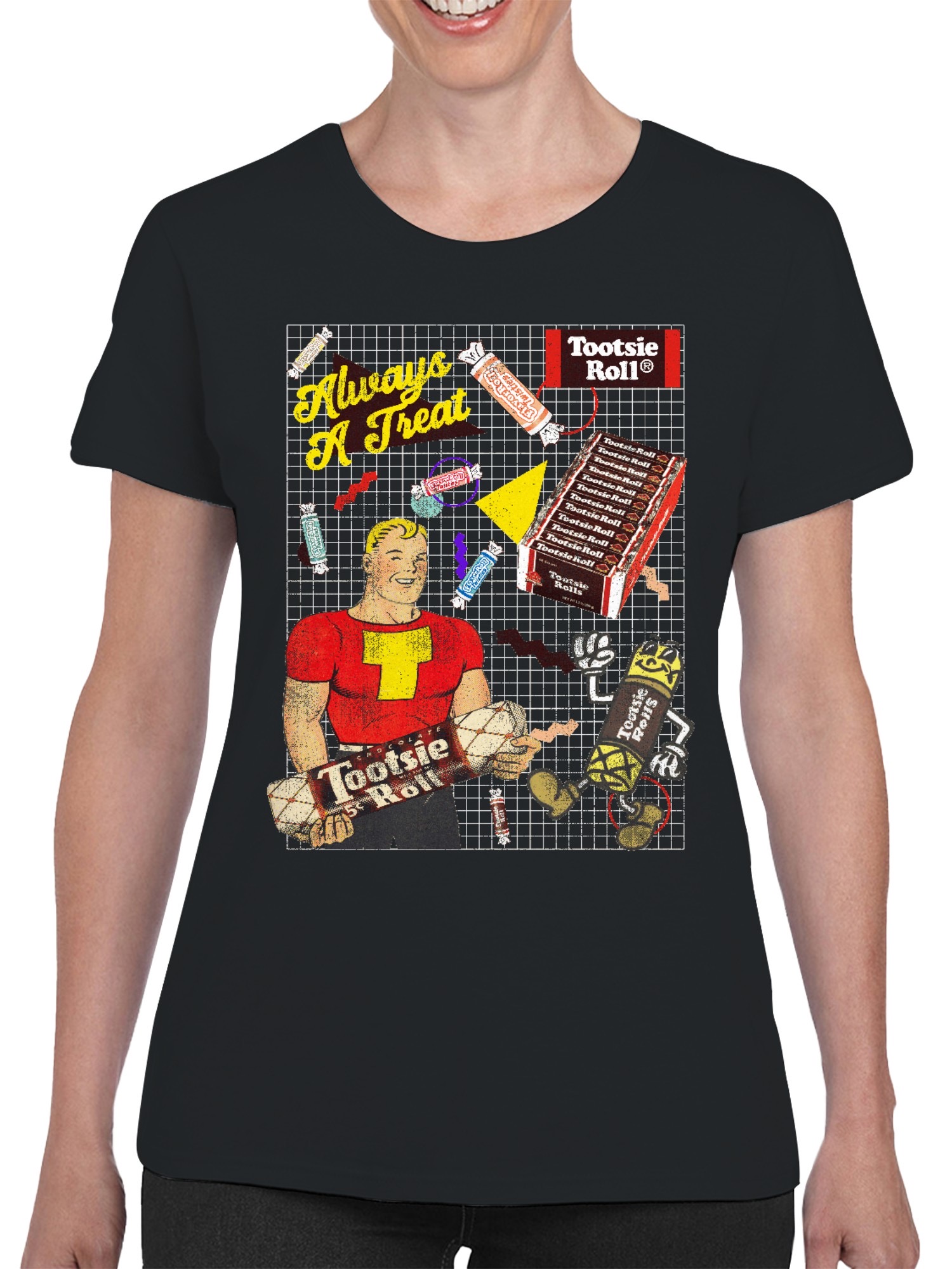 Offiziell lizenziertes Tootsie Roll Vintage Werbung Collage Damen T-Shirt - Bild 5 von 12