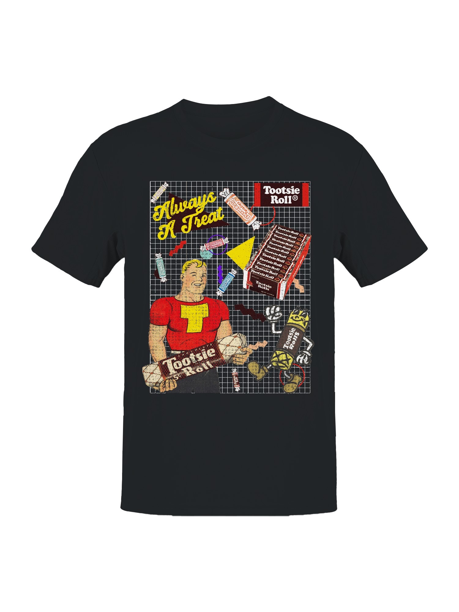 Offiziell lizenziertes Tootsie Roll Vintage Werbung Collage Damen T-Shirt - Bild 4 von 12