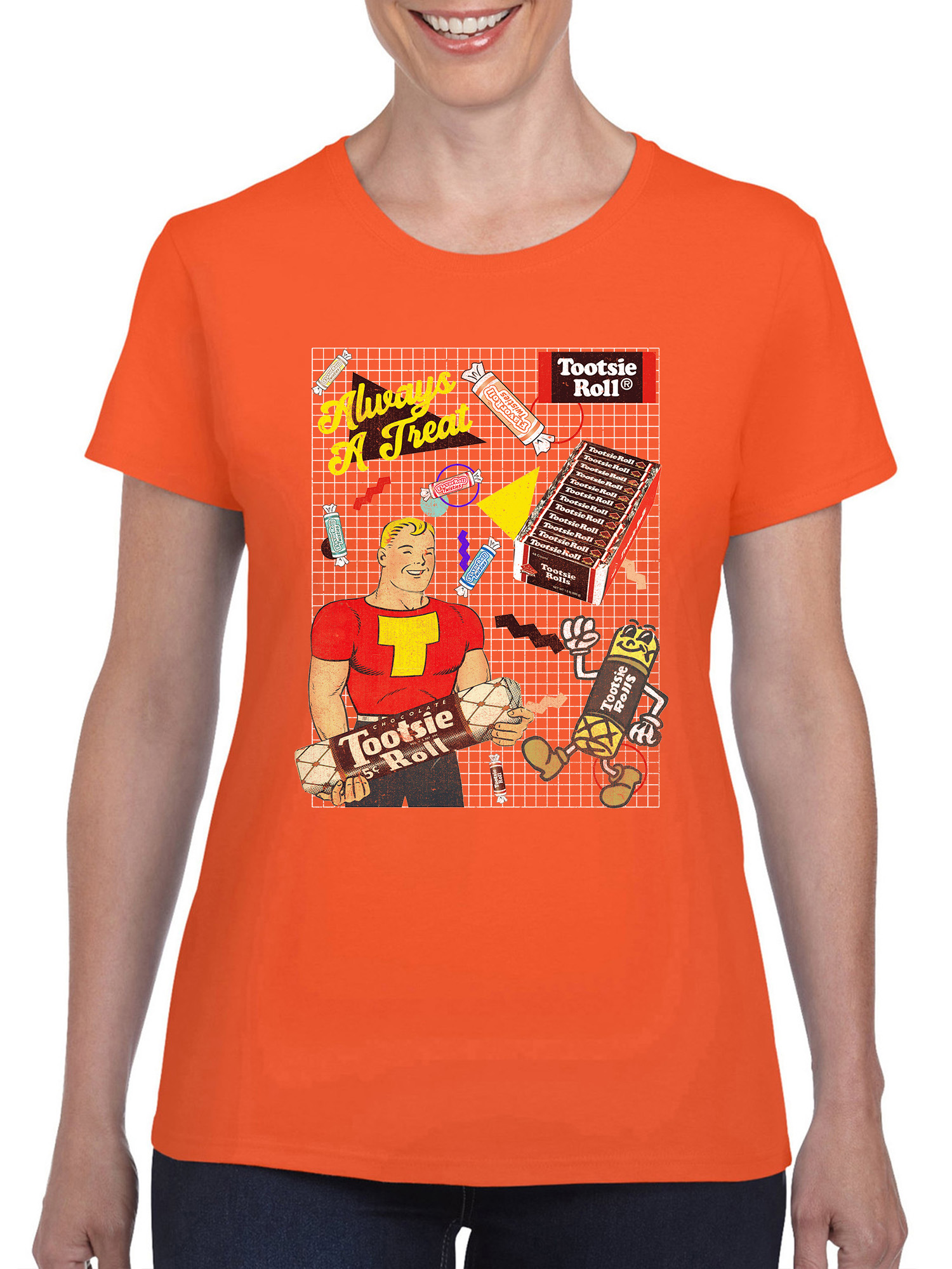 Offiziell lizenziertes Tootsie Roll Vintage Werbung Collage Damen T-Shirt - Bild 8 von 12