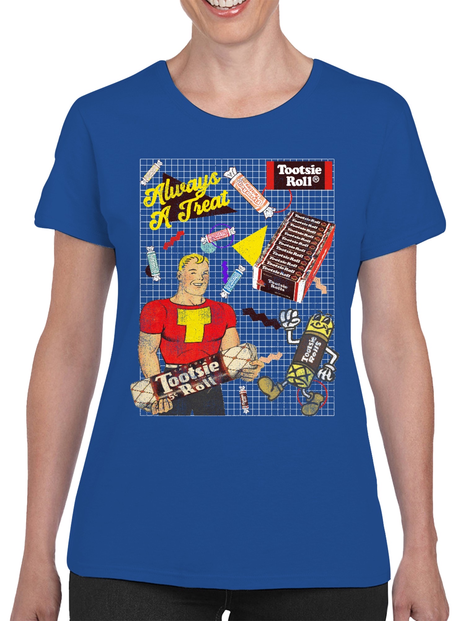 Offiziell lizenziertes Tootsie Roll Vintage Werbung Collage Damen T-Shirt - Bild 11 von 12