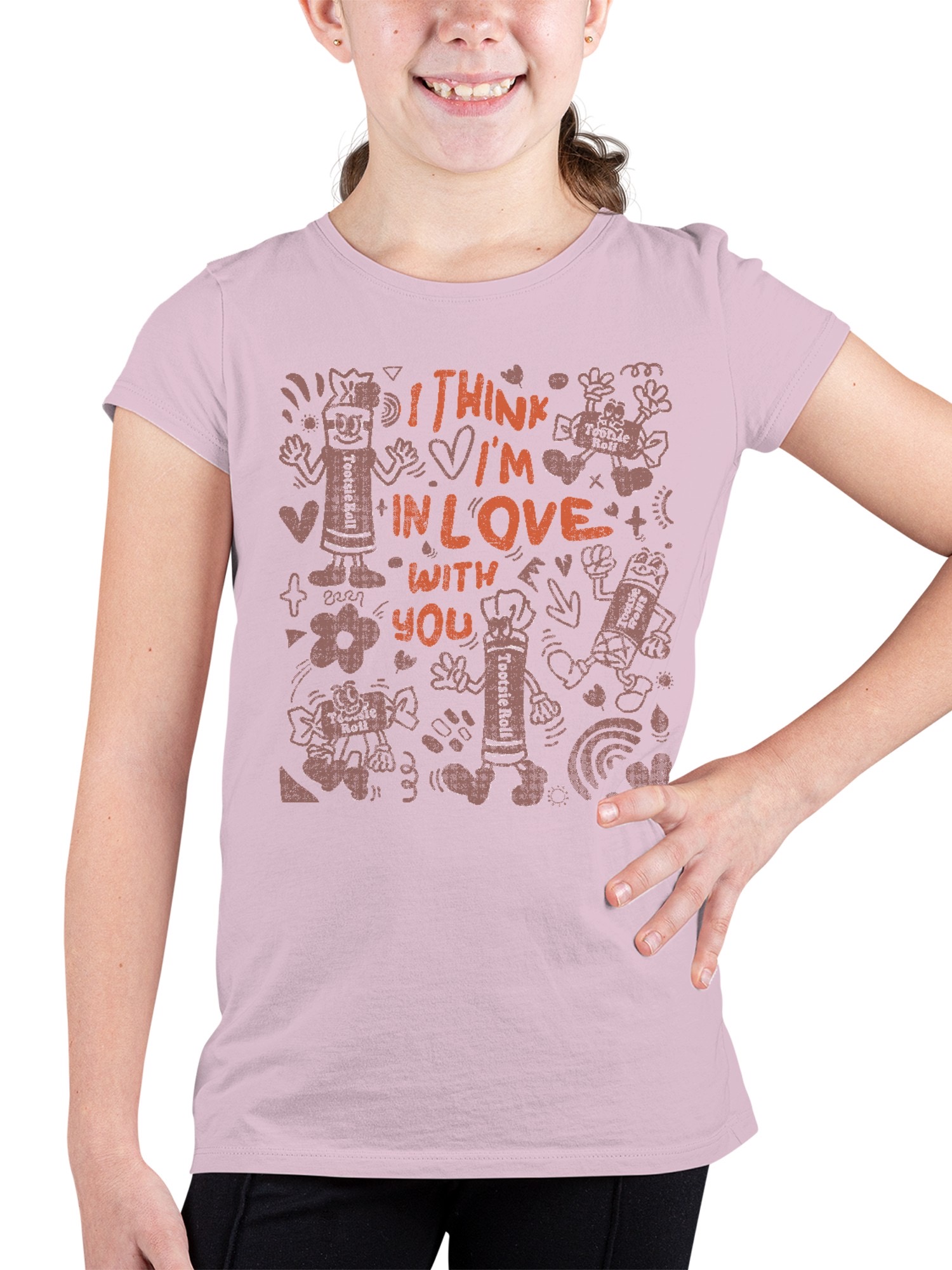 Officially Licensed Tootsie Roll Whimsical Love Youth's T-shirt - Picture 5 of 9