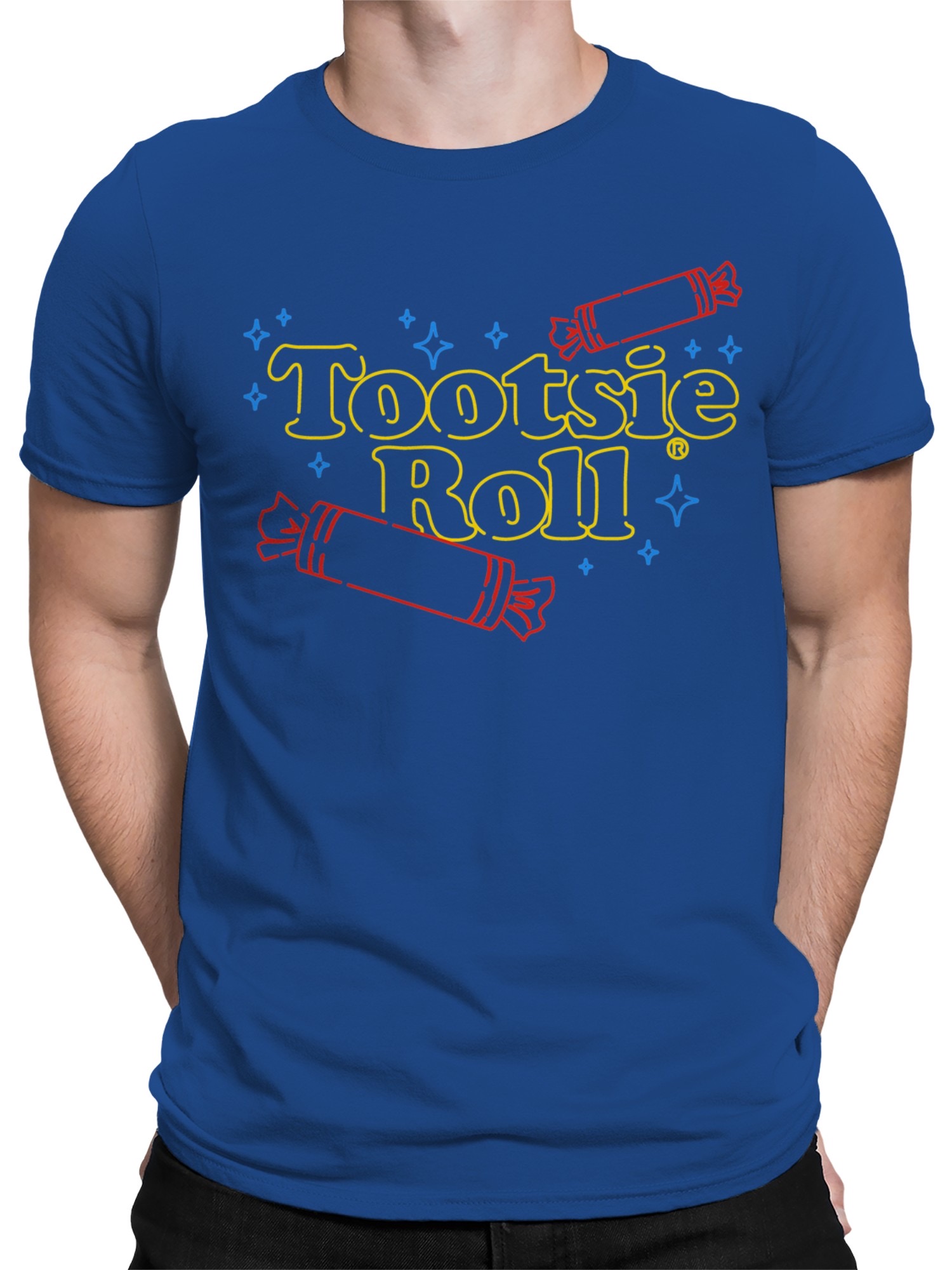 Camiseta para hombre Tootsie Roll con licencia oficial diseño neón vibrante - Imagen 11 de 12