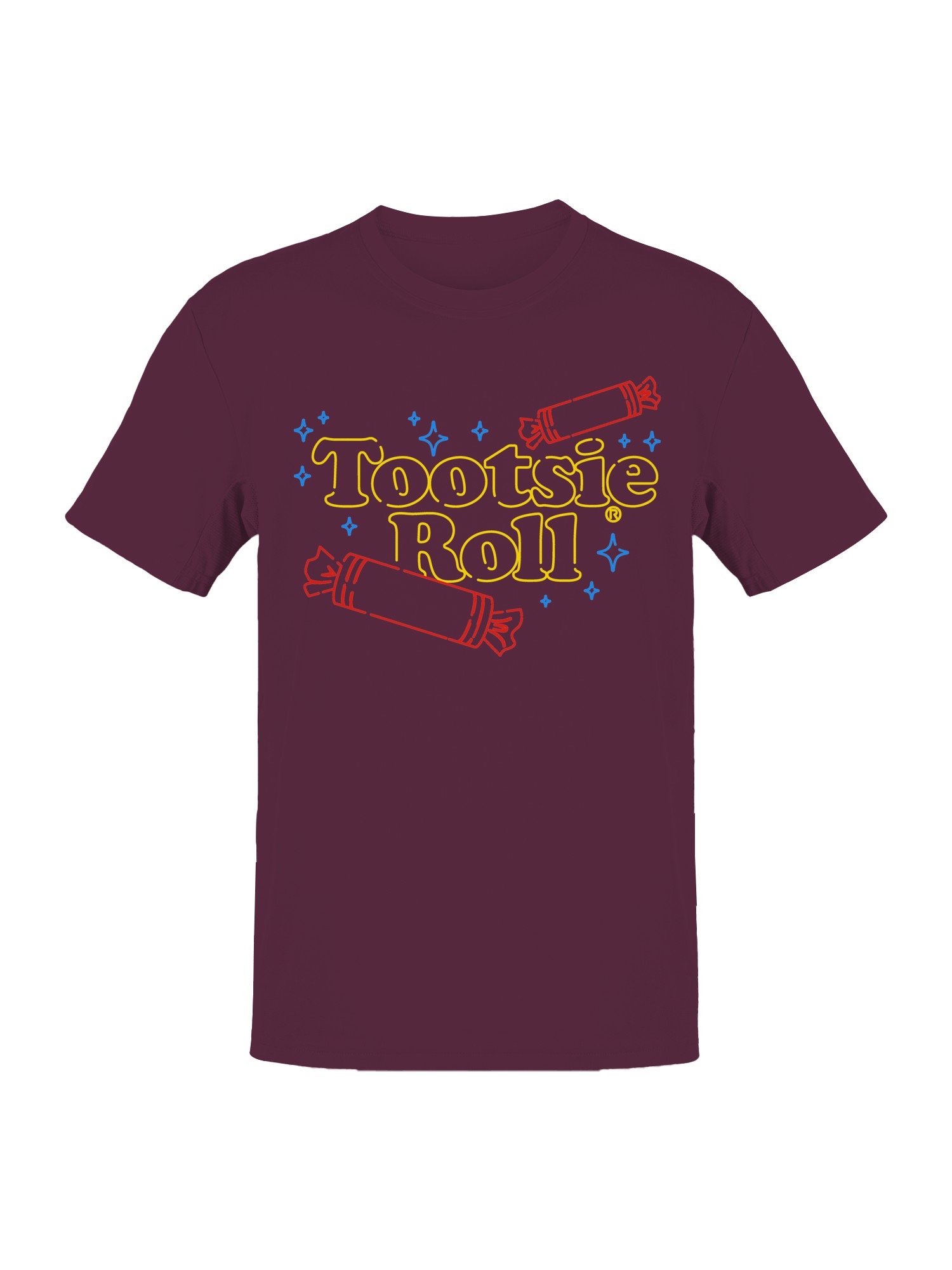 Camiseta para hombre Tootsie Roll con licencia oficial diseño neón vibrante - Imagen 7 de 12