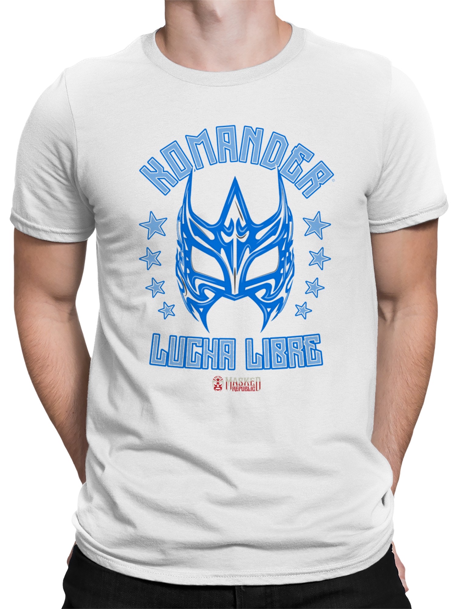 Camiseta para hombre con licencia oficial Legends of Lucha Libre Komander Lucha Póster - Imagen 11 de 12