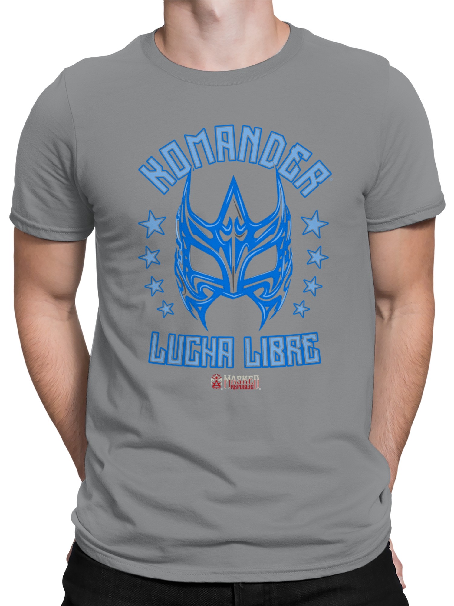 Camiseta para hombre con licencia oficial Legends of Lucha Libre Komander Lucha Póster - Imagen 8 de 12