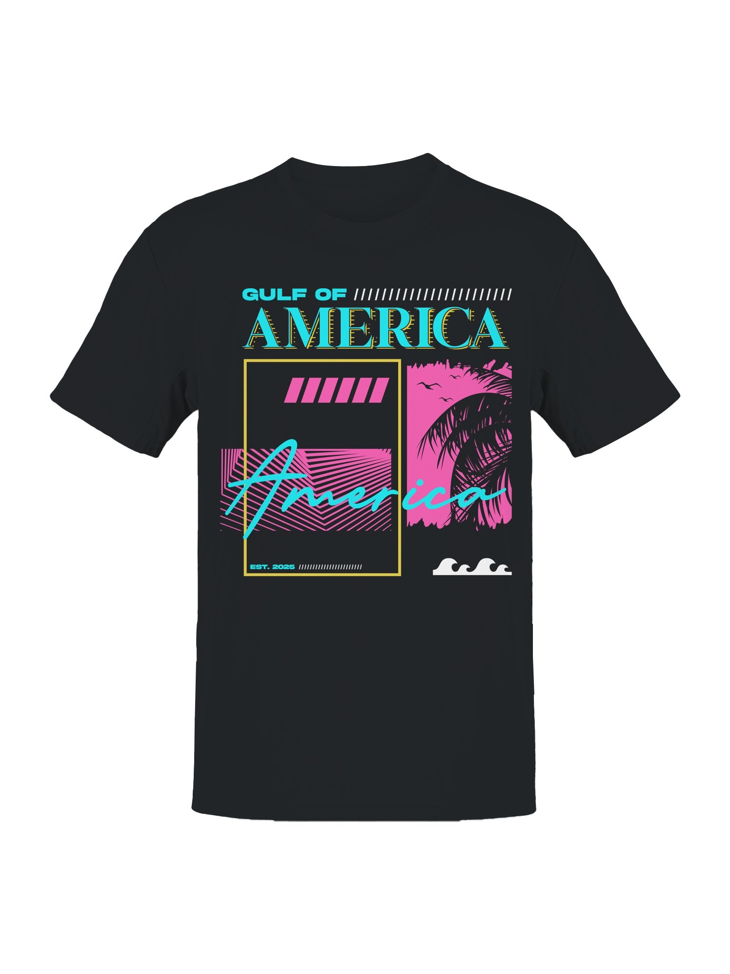 Vibrant Gulf Coast Vibes Men's T-shirt - Picture 4 of 6