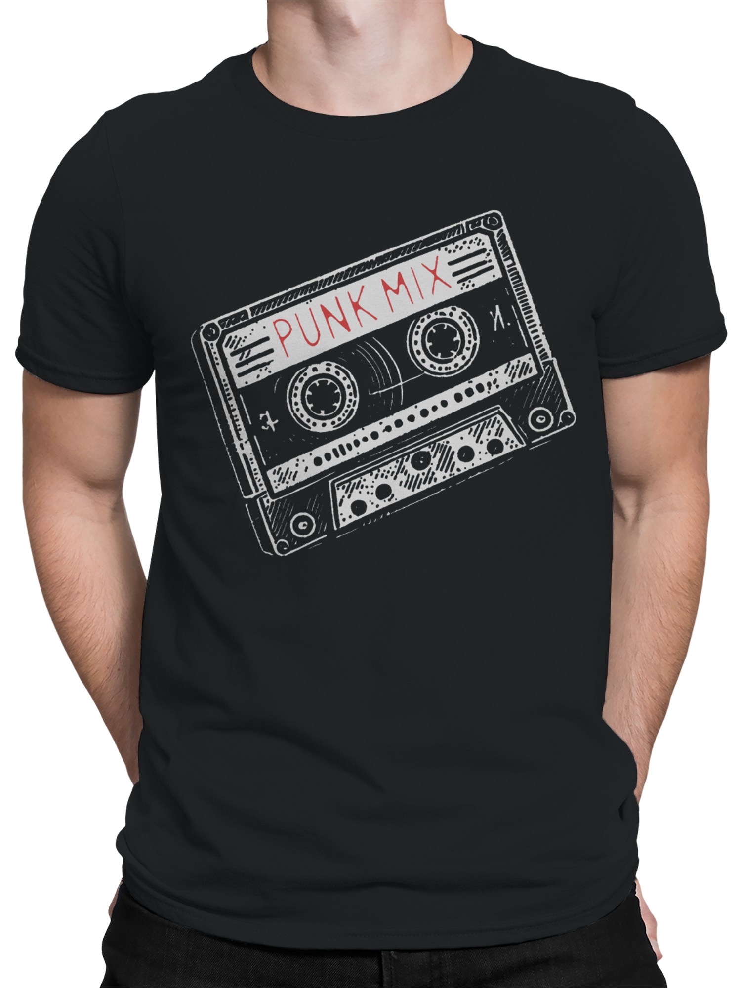 Retro Punk Mixtape Illustration Men's T-shirt - Picture 11 of 15