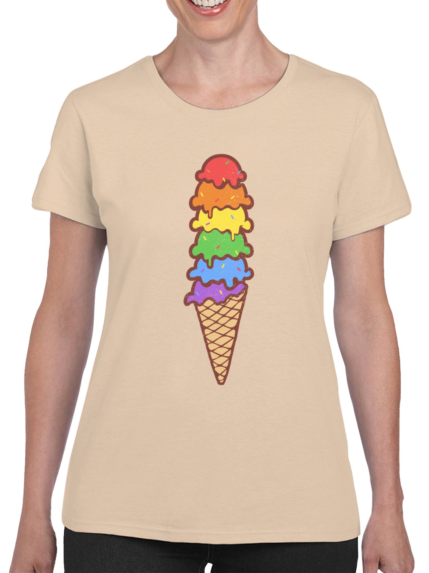 Camiseta para mujer Rainbow Delight Ice Cream Cone - Imagen 14 de 18